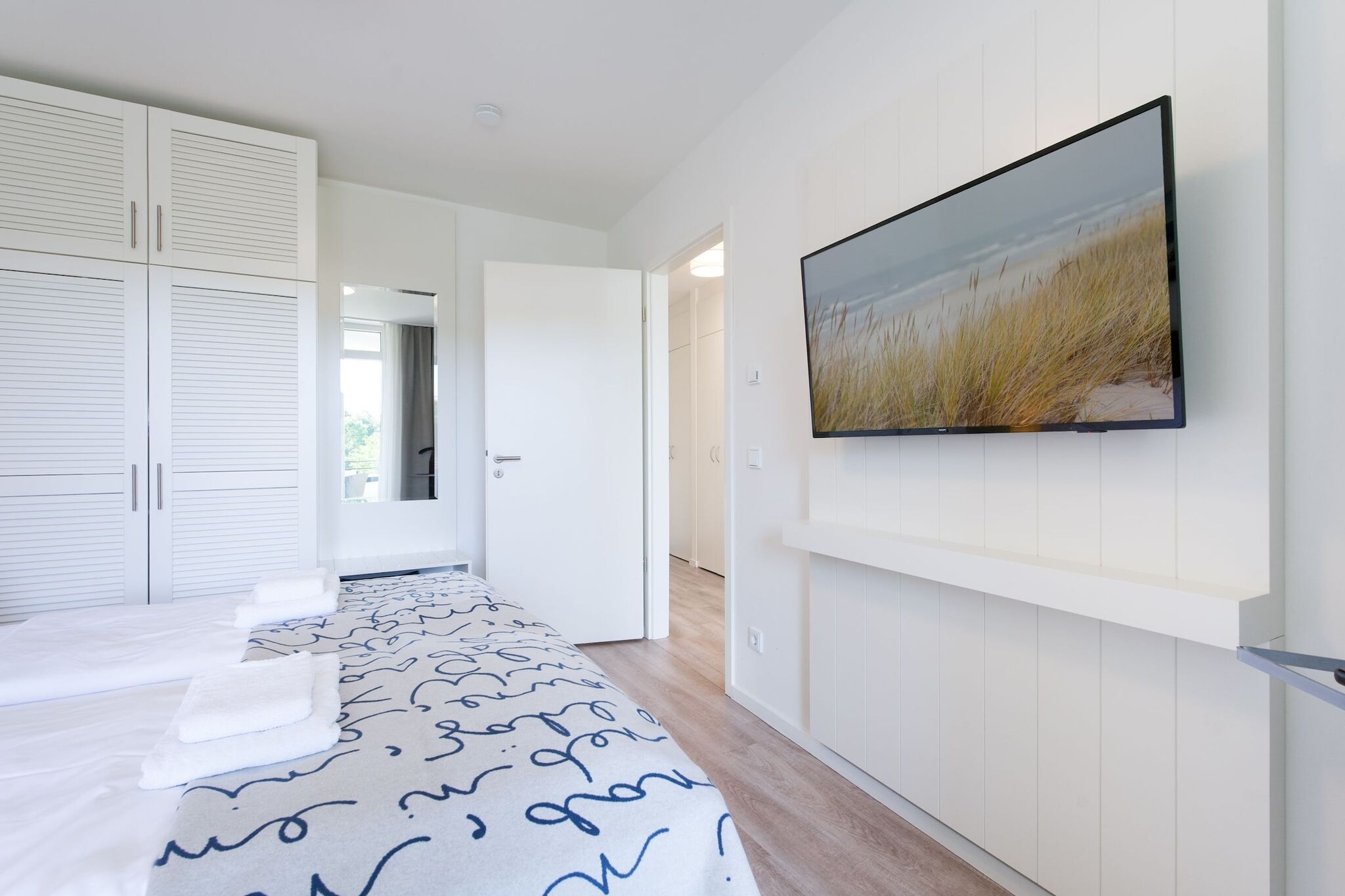 Godewindpark Travemünde Deluxe-Suite 2.04 mit Ost Loggia und Wellness - Slaapkamer