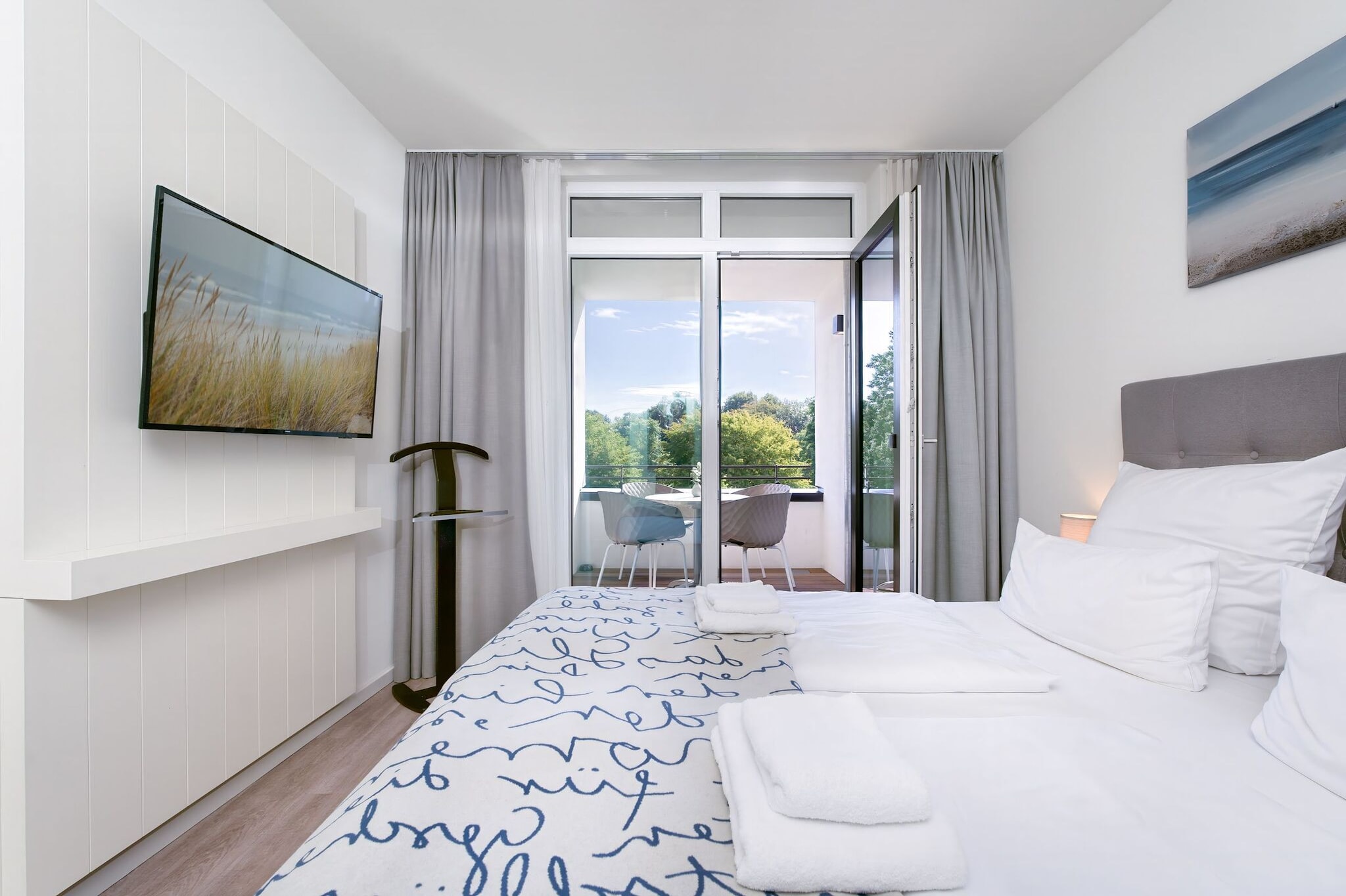 Godewindpark Travemünde Deluxe-Suite 2.04 mit Ost Loggia und Wellness - Slaapkamer