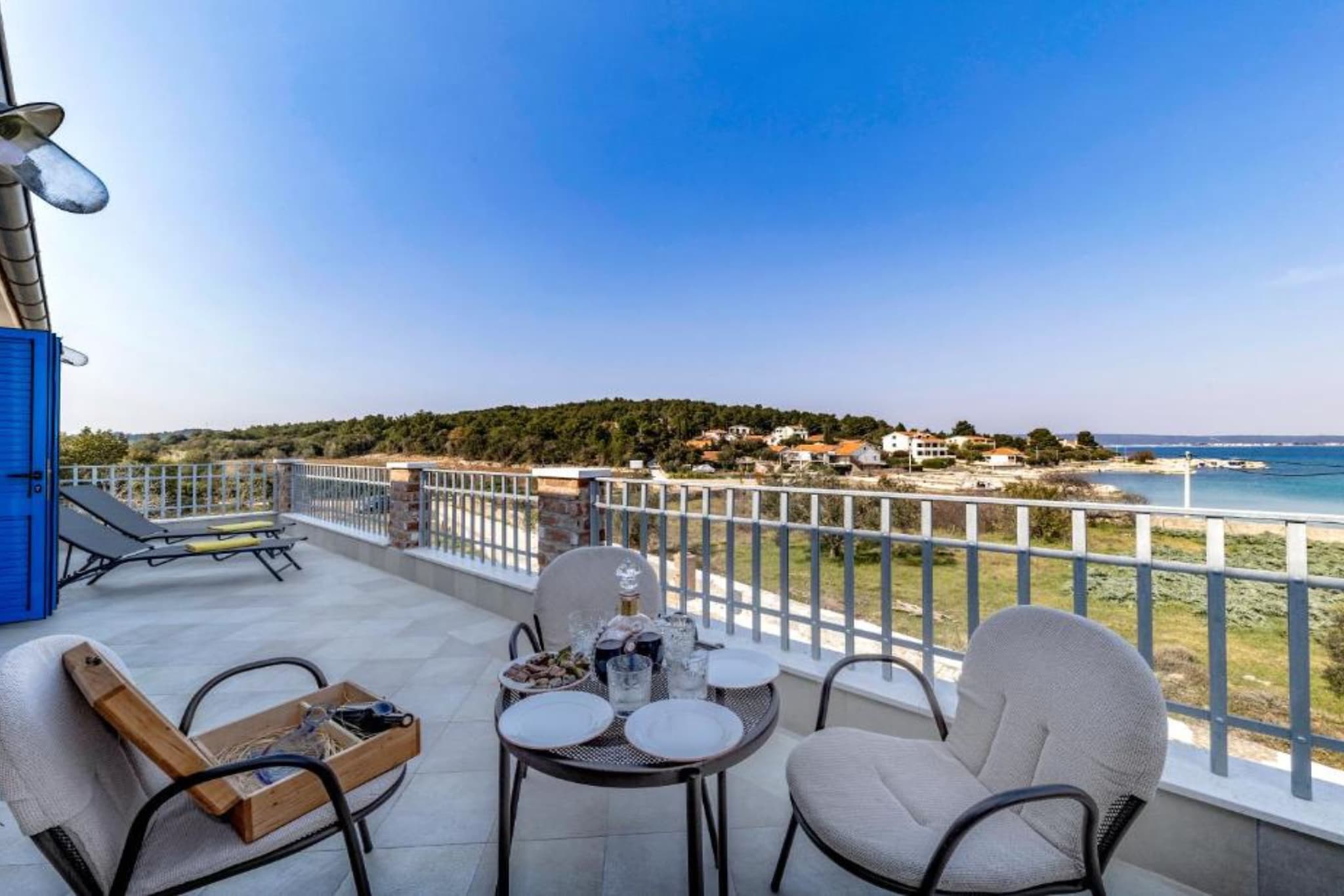 Villa Panda with pool and sea view - Terras