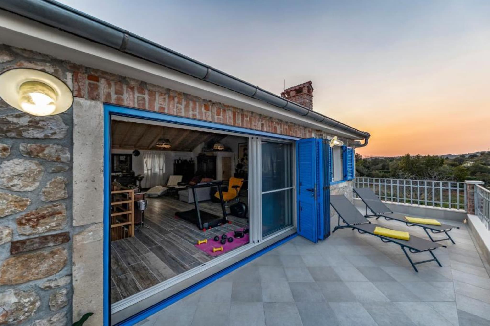 Villa Panda with pool and sea view - Terras