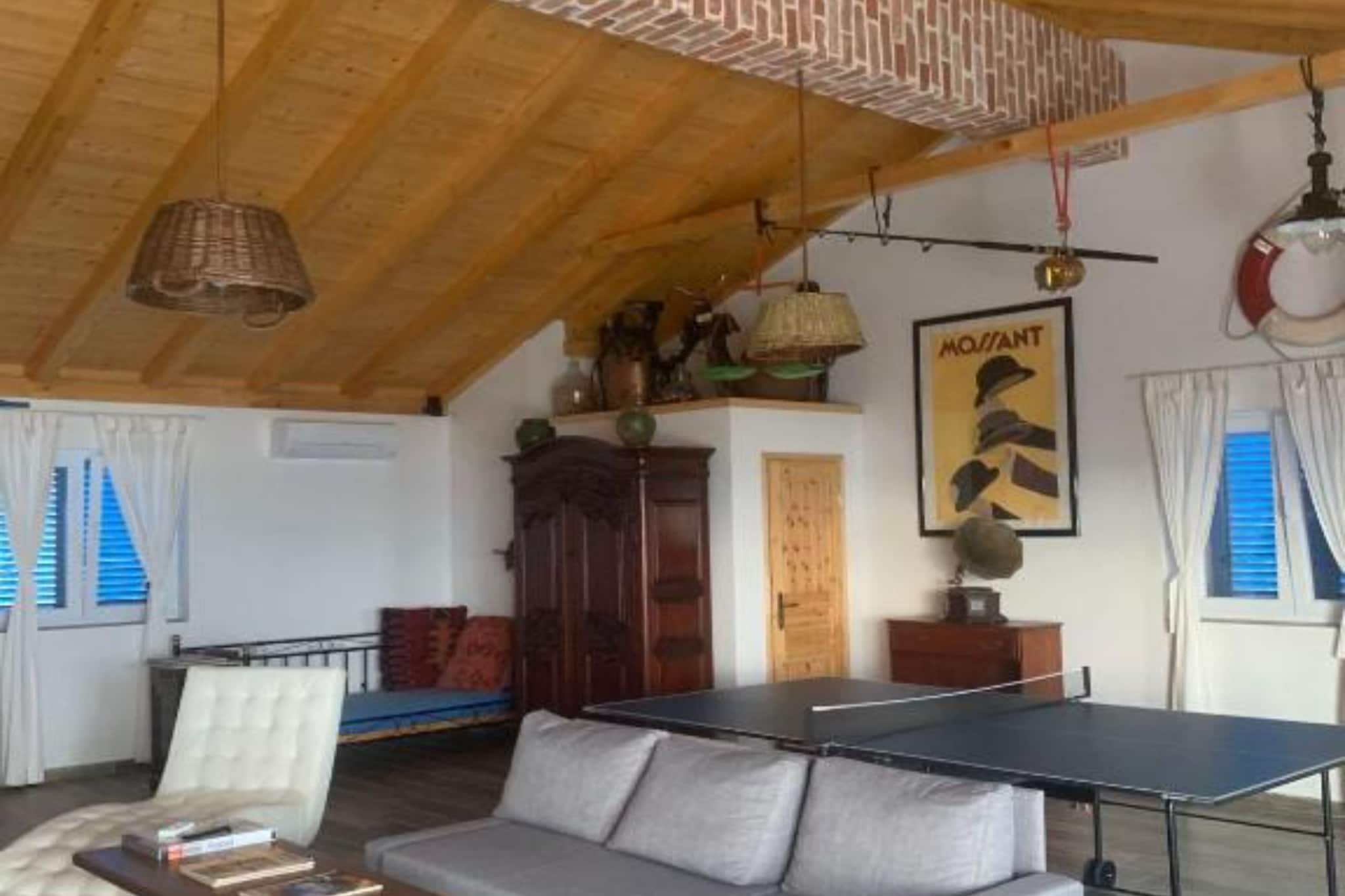 Villa Panda with pool and sea view - Woonkamer