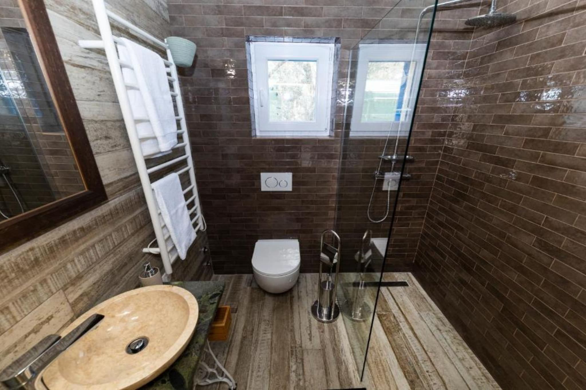 Villa Panda with pool and sea view - Badkamer