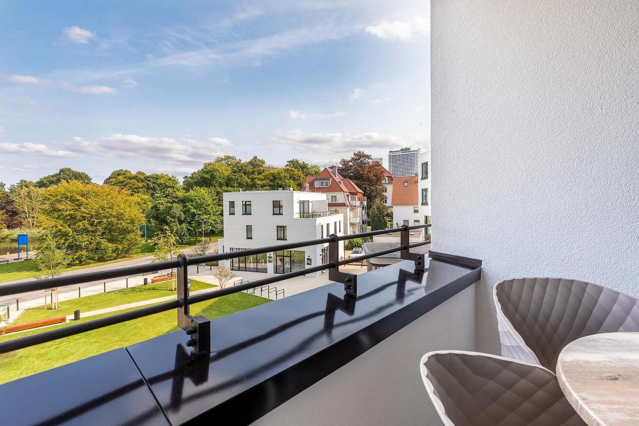 Godewindpark Travemünde Deluxe-Apartment 2.06 - Uitzicht zomer