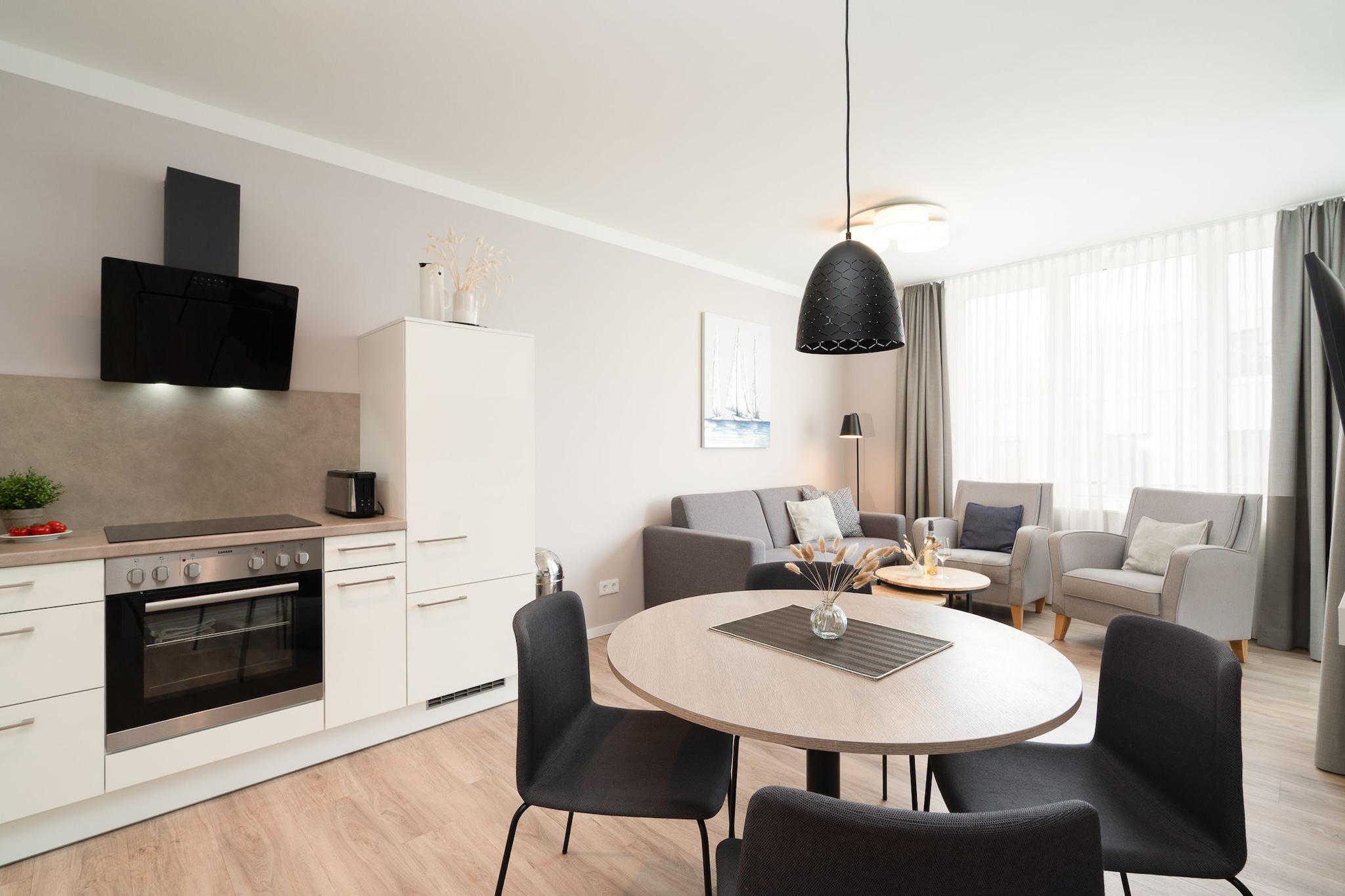 Godewindpark Travemünde Exklusives Apartment 3.11 mit Strandkorb, Begrüßungsgetränken und hundefreundlich - Eetkamer
