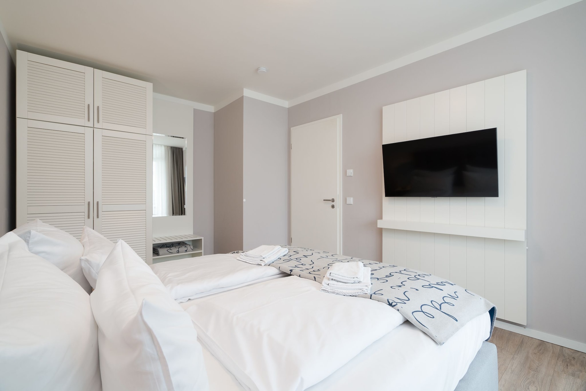 Godewindpark Travemünde Exklusives Apartment 3.11 mit Strandkorb, Begrüßungsgetränken und hundefreundlich - Slaapkamer