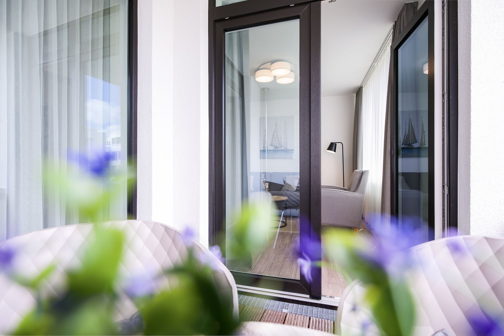 Godewindpark Travemünde Deluxe-Apartment 2.07 mit Strandkorb am Strand - Terrasbalkon