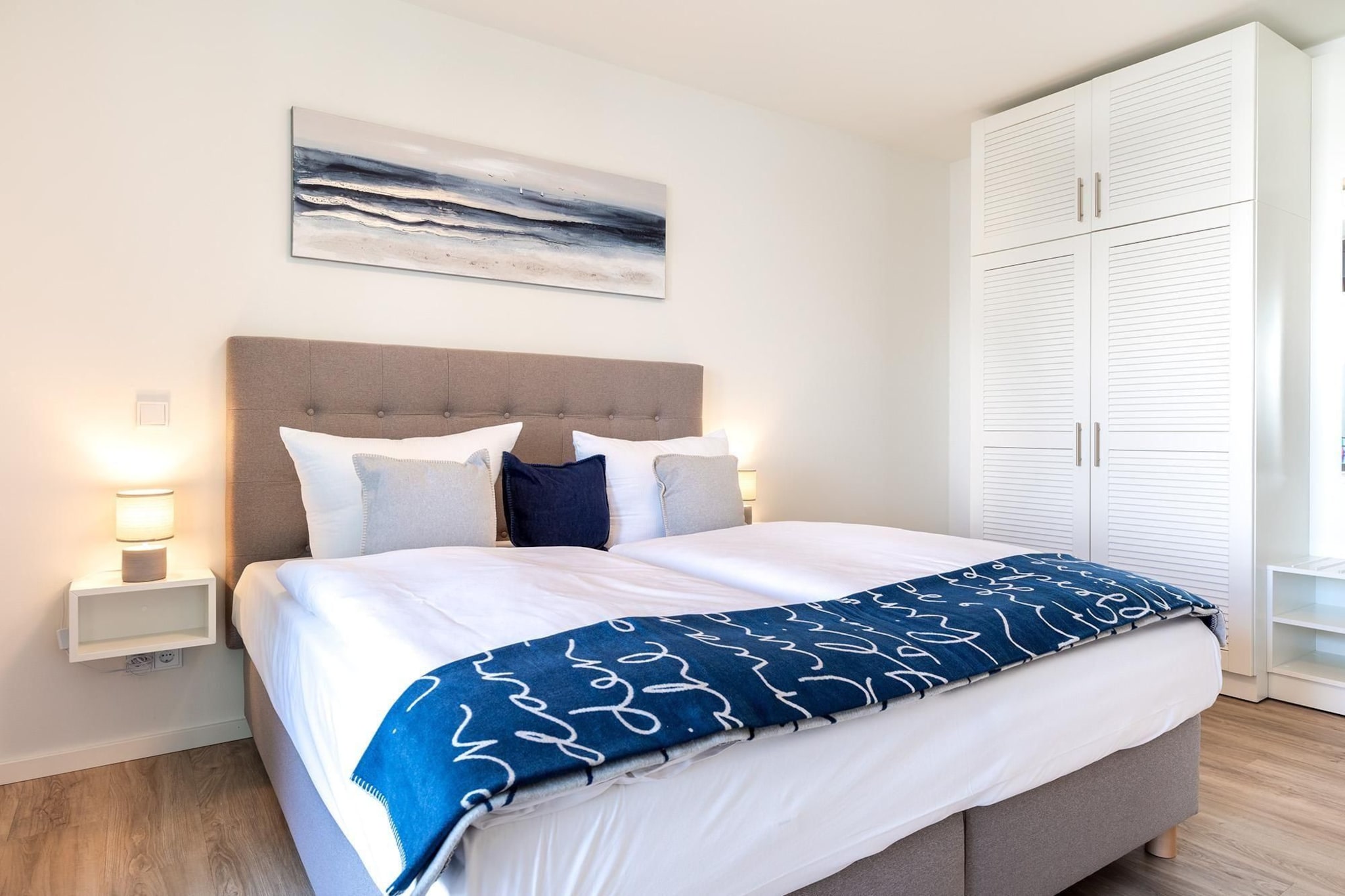 Godewindpark Travemünde Deluxe-Apartment 2.07 mit Strandkorb am Strand - Slaapkamer