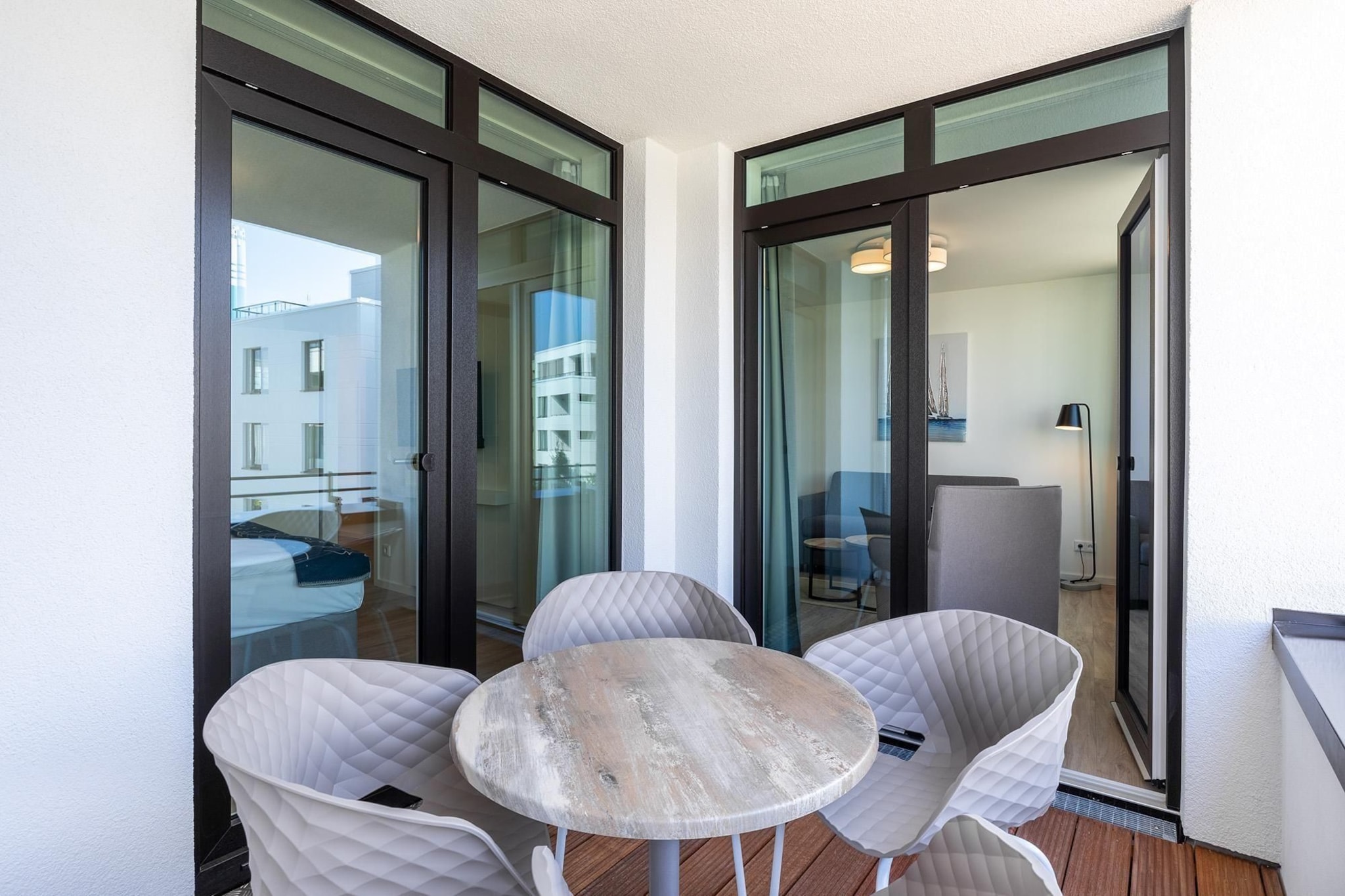 Godewindpark Travemünde Deluxe-Apartment 2.07 mit Strandkorb am Strand - Terrasbalkon