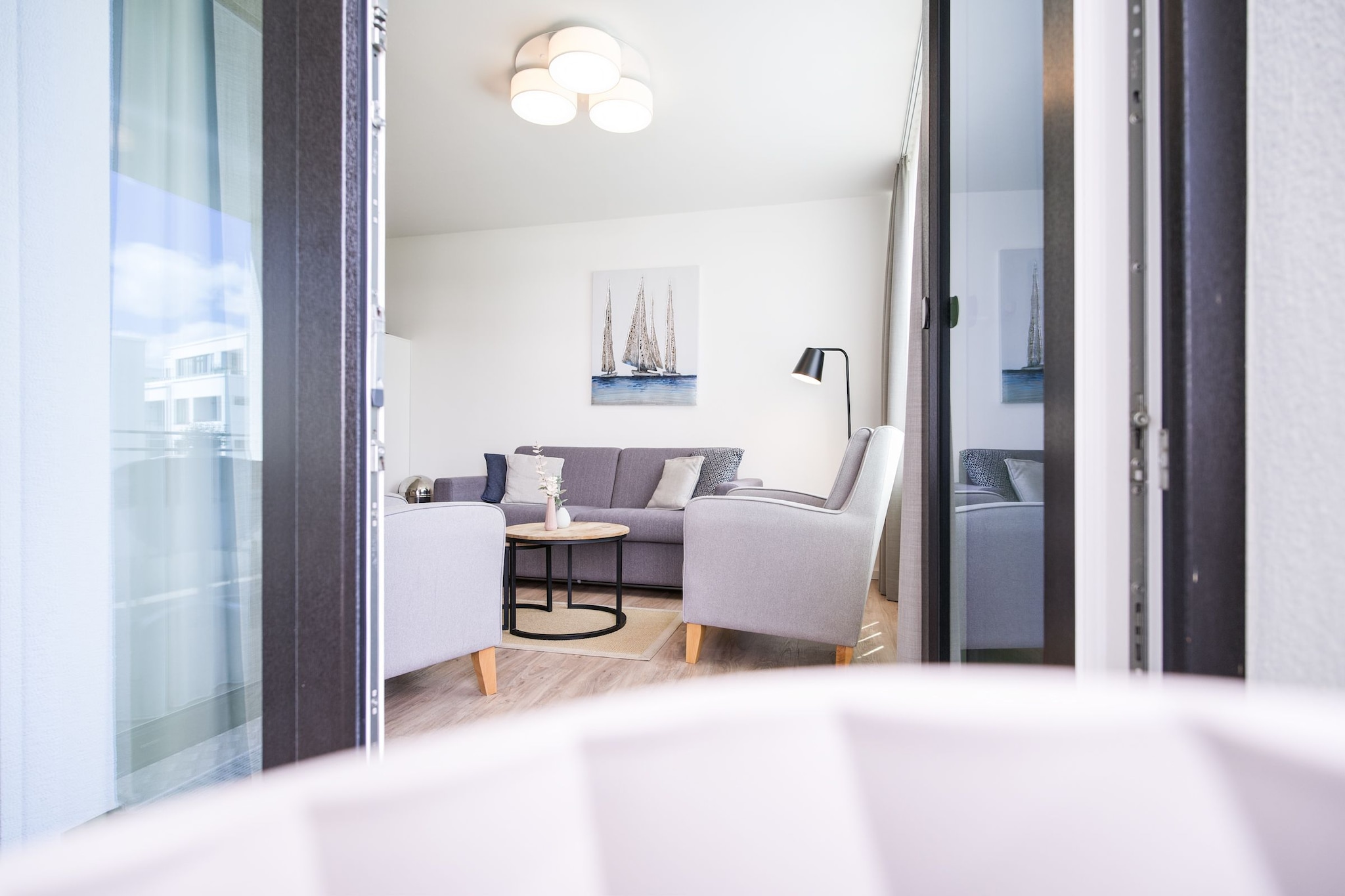 Godewindpark Travemünde Deluxe-Apartment 2.07 mit Strandkorb am Strand - Woonkamer