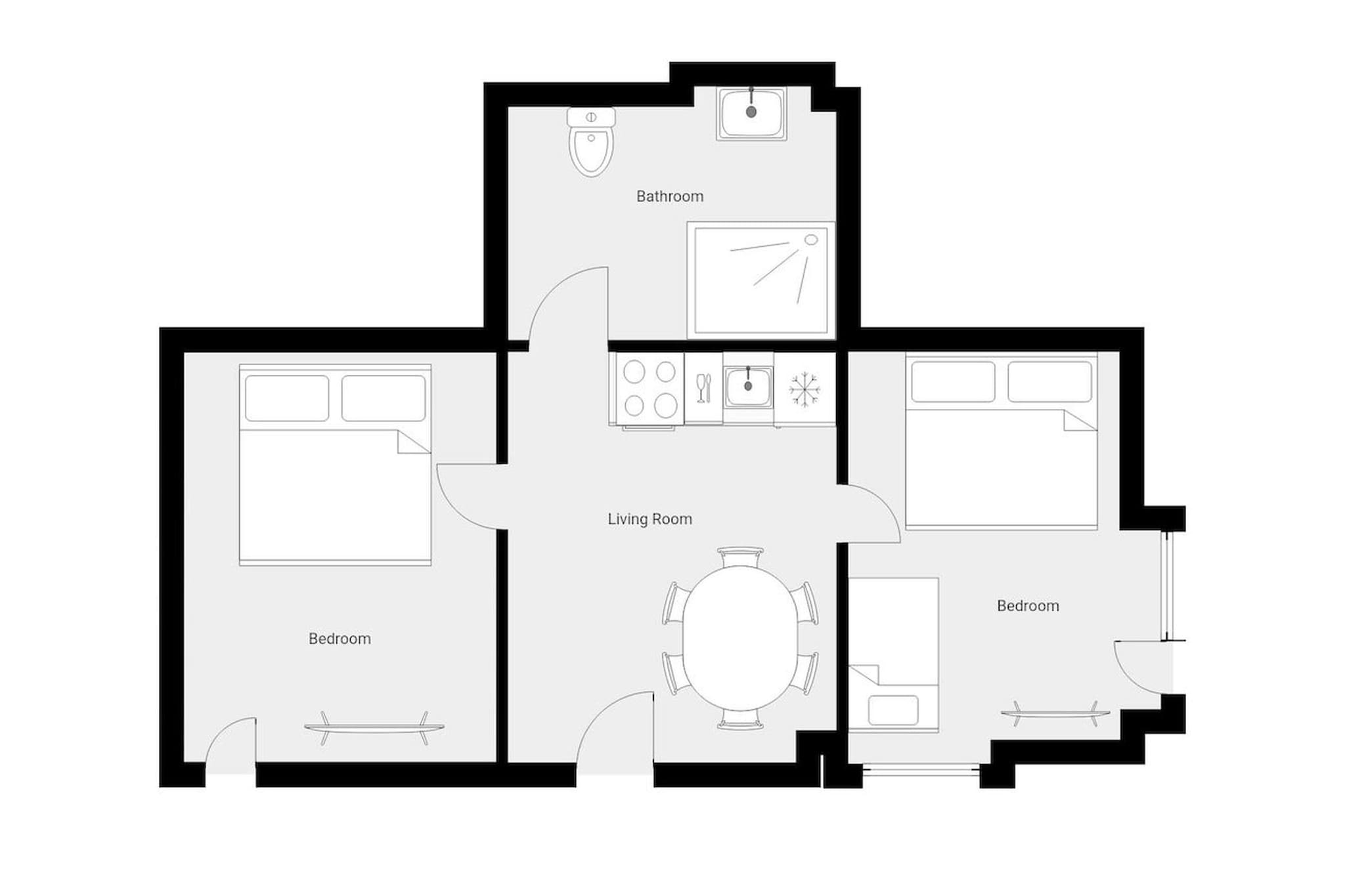 E8.The Beach E - Plattegrond