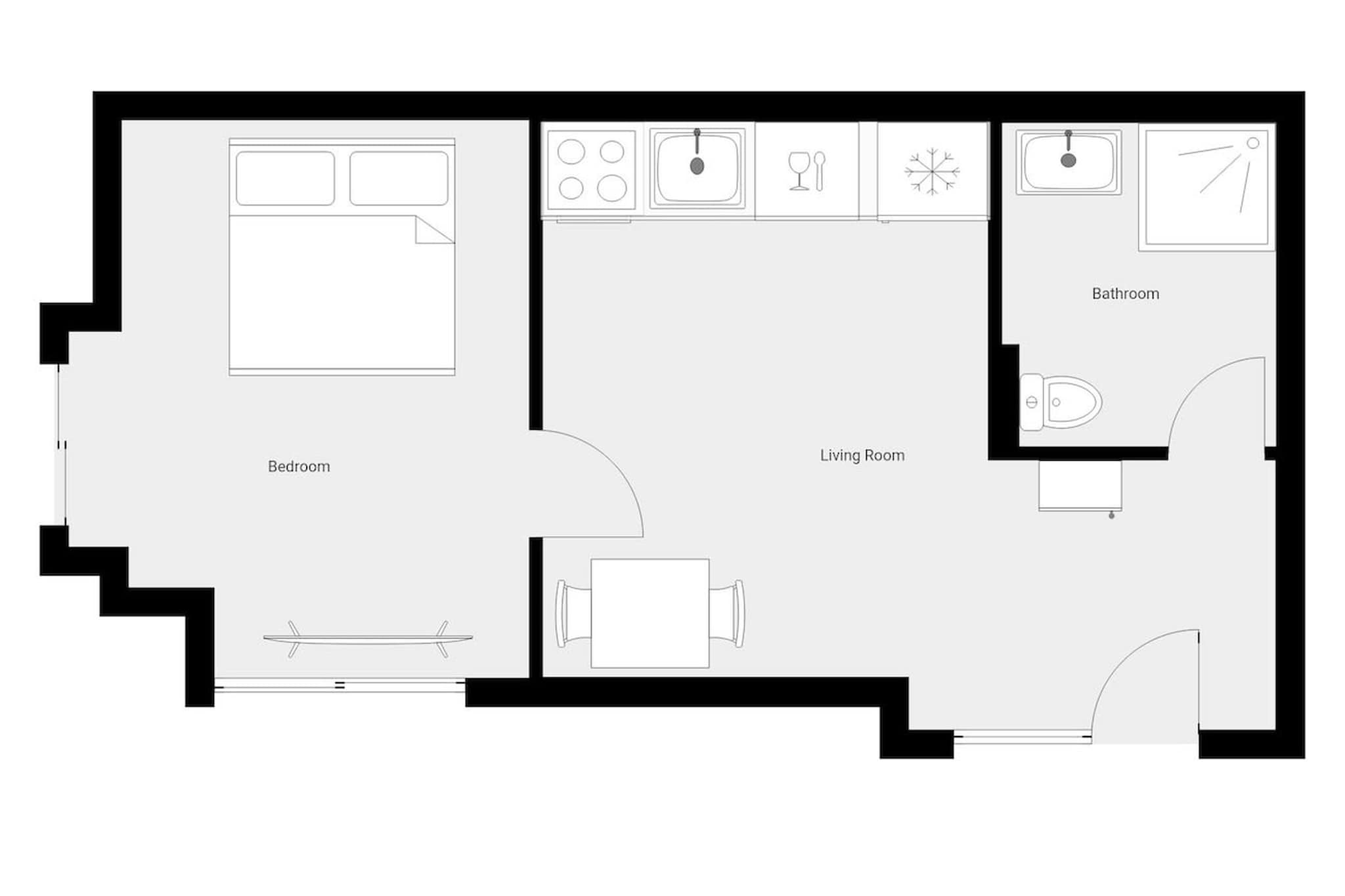 E5.The Beach A - Plattegrond