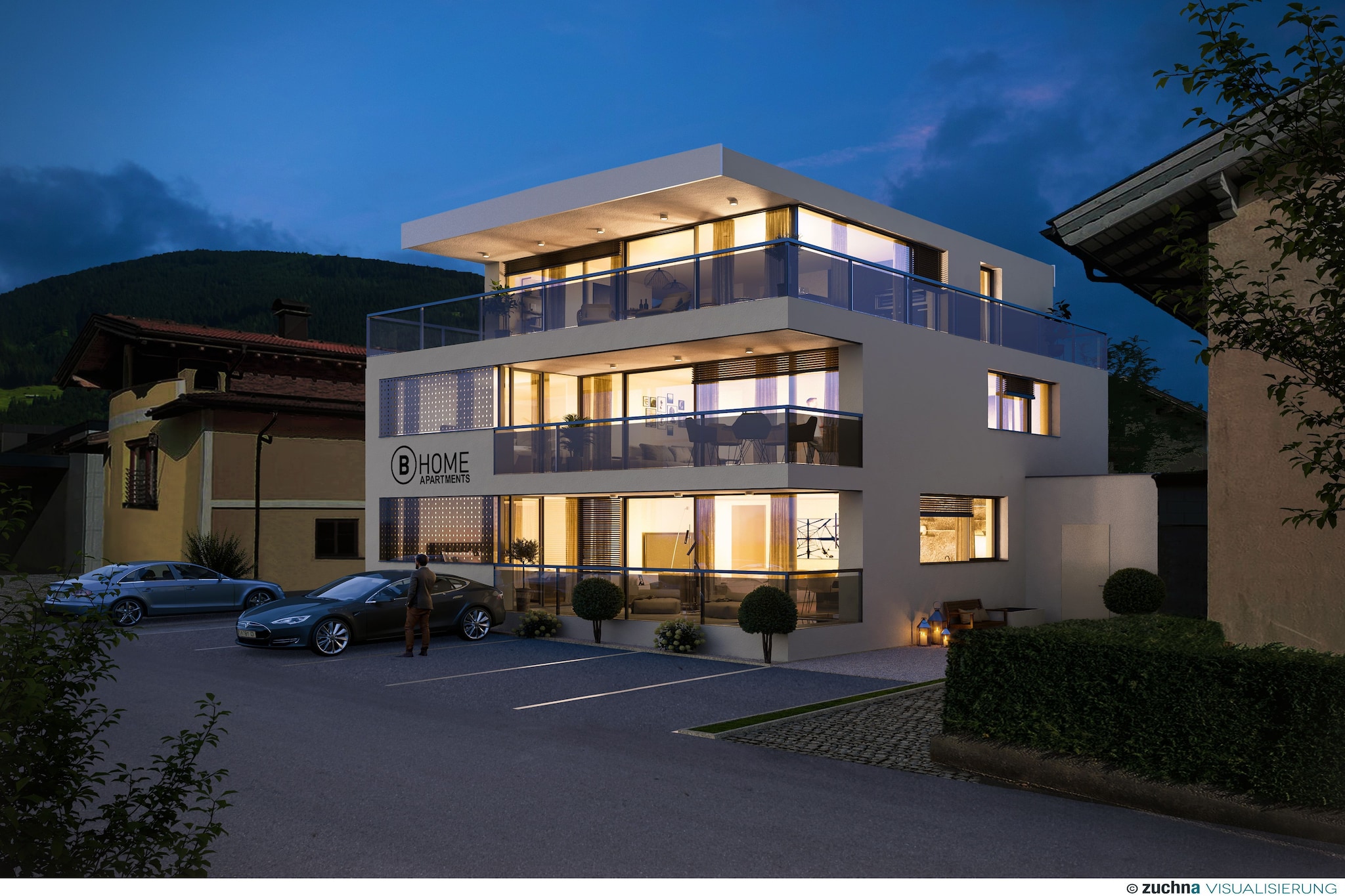 Penthouse B-HOME - Außenbereich Sommer