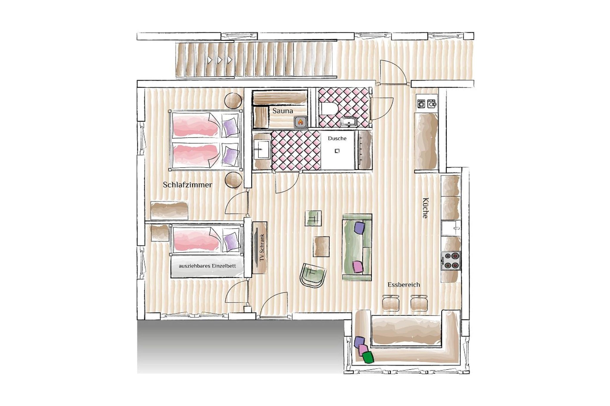 Apartment Kontrabass 2 - Grundriss