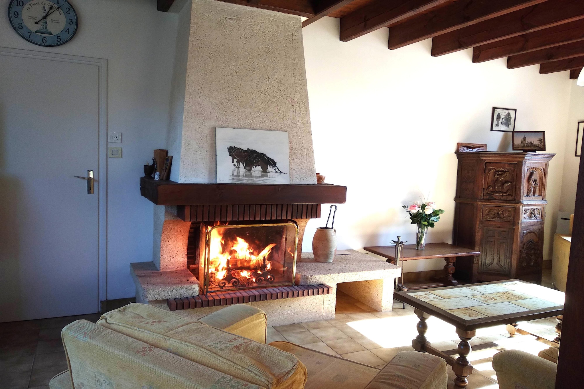 Jolie maison de vacances à Sarzeau - Woonkamer