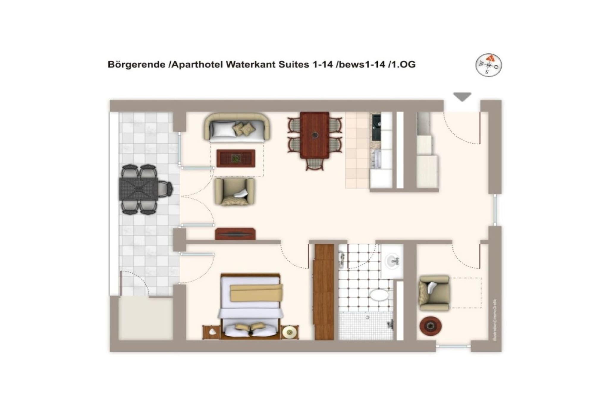 Sunny Suite 14 - Plattegrond