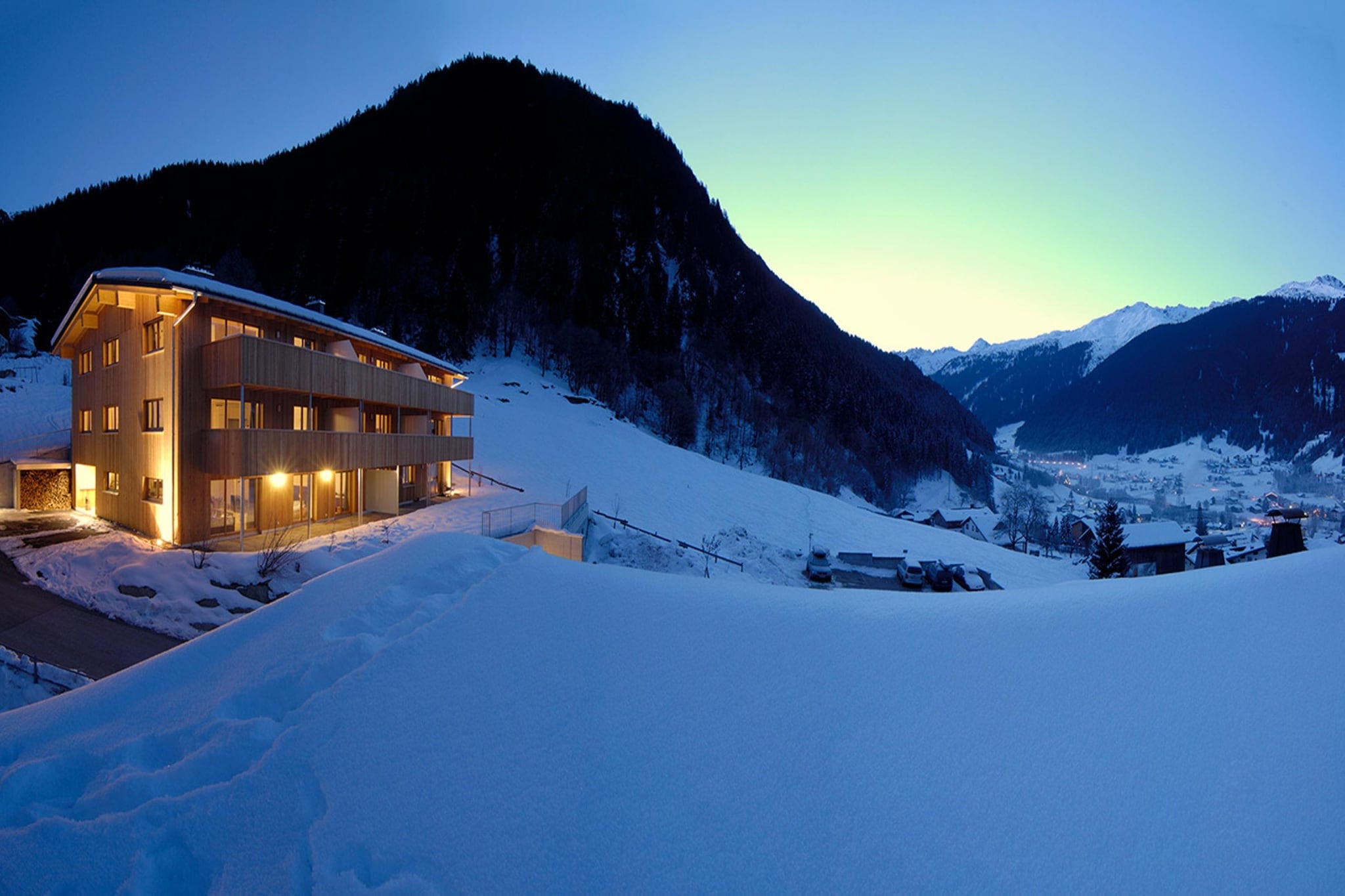 Montafon Chalets - Außenbereich Winter
