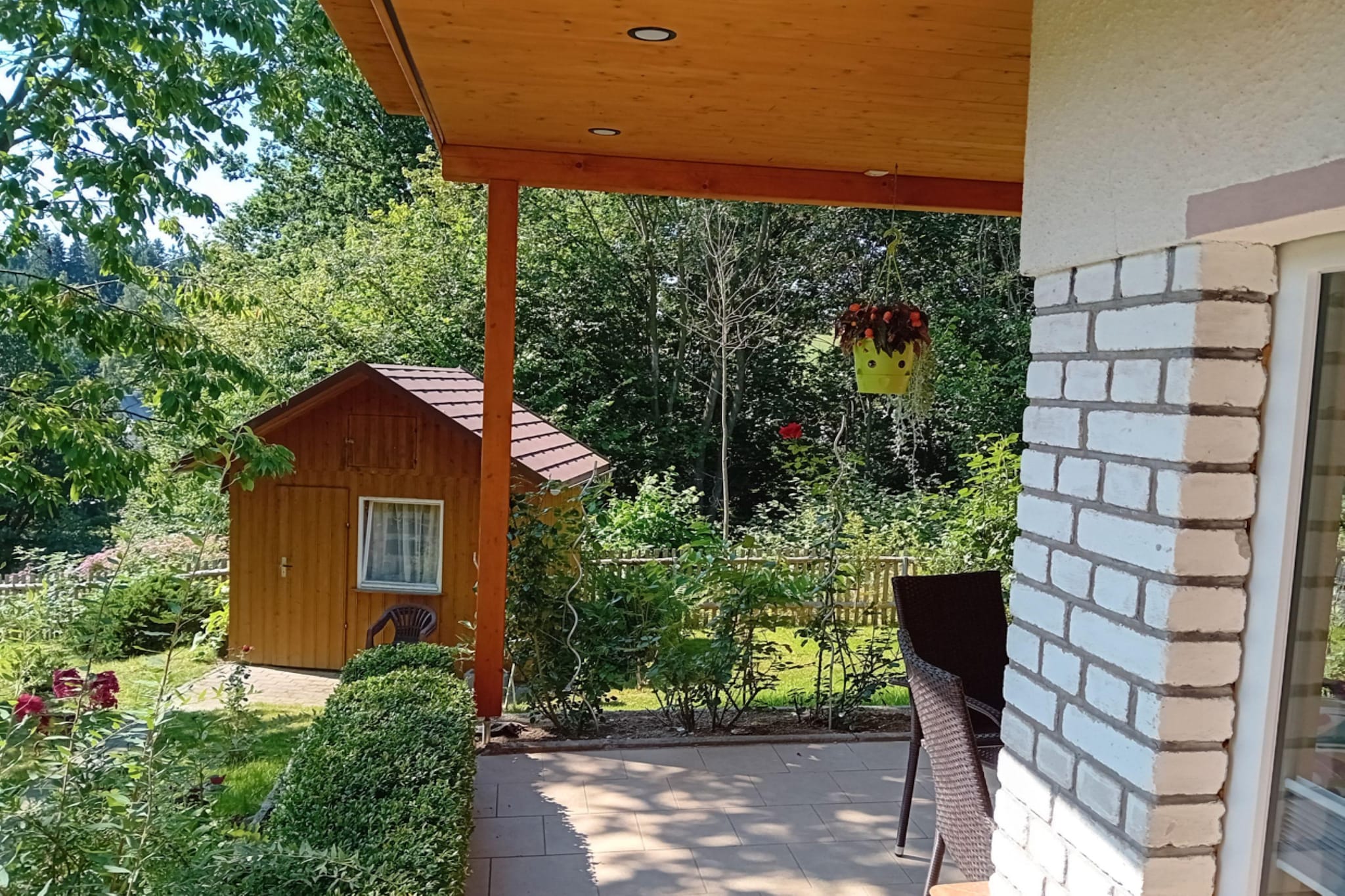Bungalow Waldidyl im Erzgebirge - Terrasbalkon