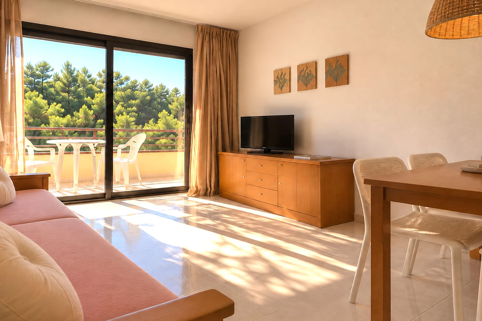 Apartamento sup D vistas piscina grande central - Living room