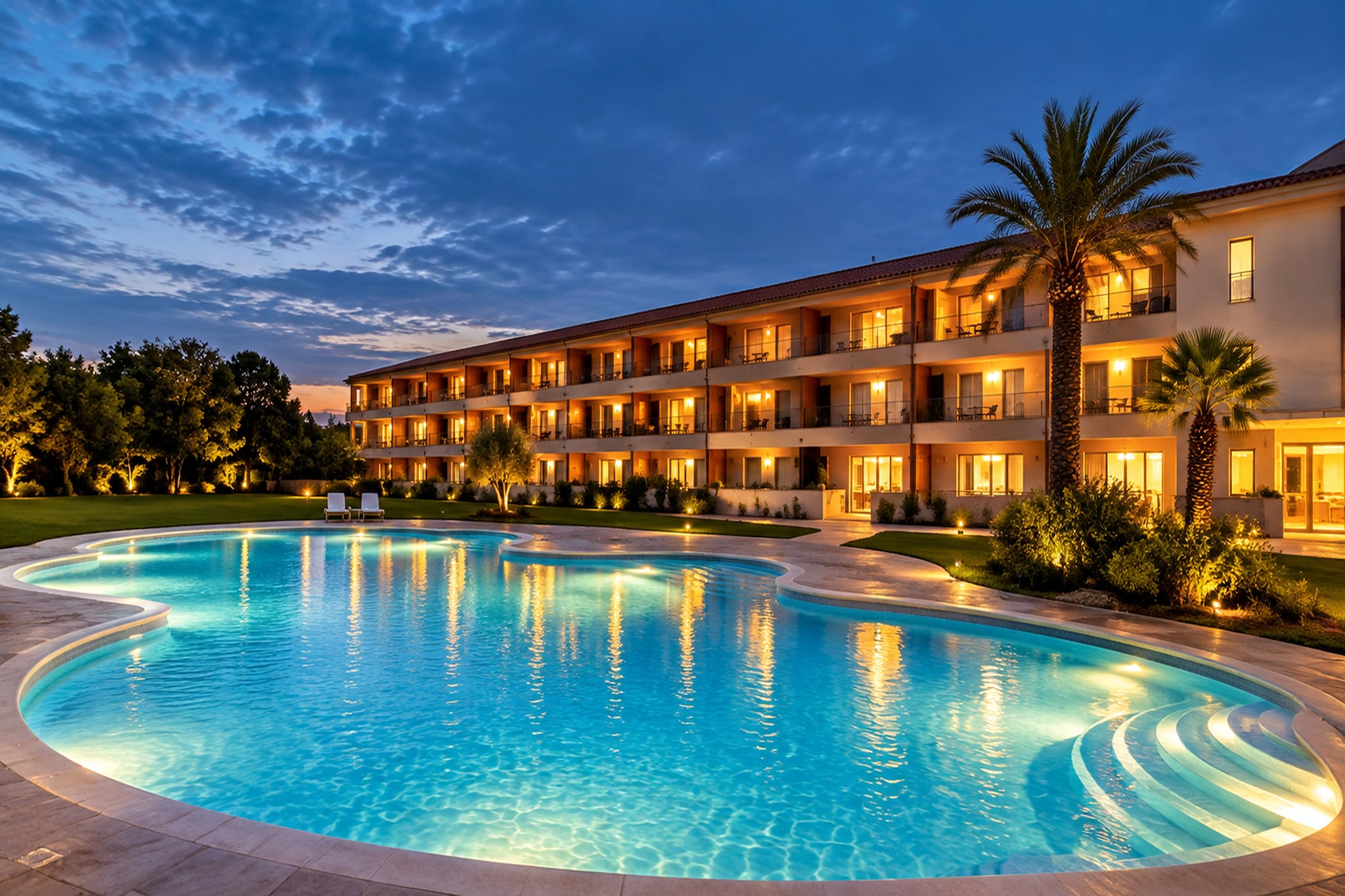 Apartamento D con vistas la piscina lateral y golf