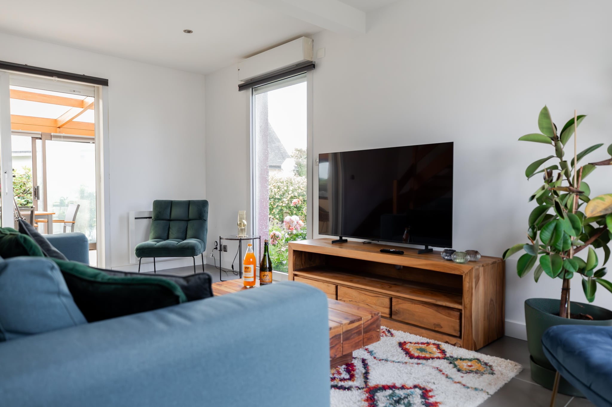 Maison de vacances moderne – à 400 m de la plage de sable à Plougonvelin - Living room
