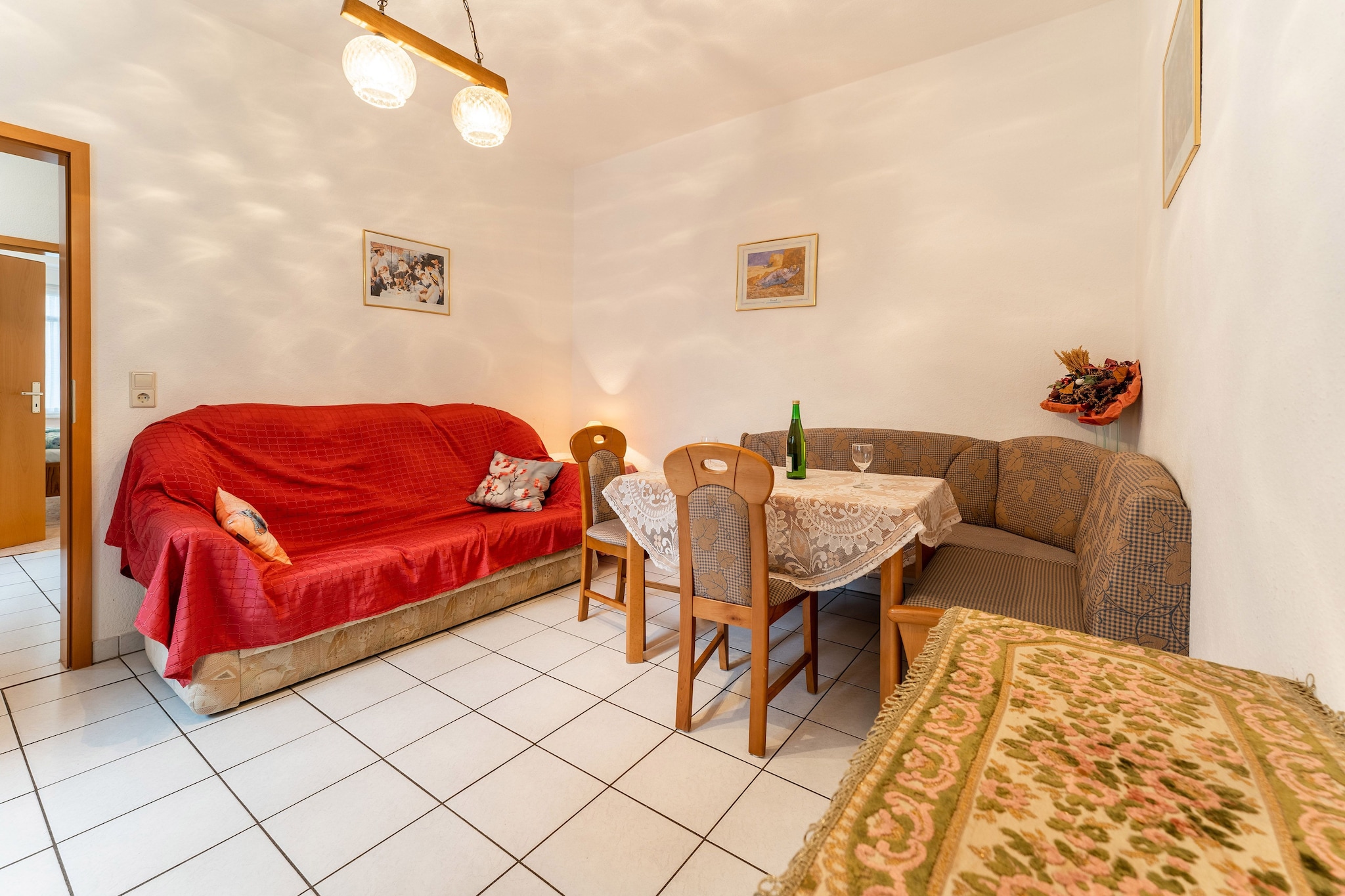 Located in the historic wine town of Ediger-Eller, this charming two-level holiday home offers flexible accommodation for up to 9 guests. Whether used as two separate units or one spacious retreat, itâ€™s ideal for families or groups. Just a 2-minute stroll brings you to the Moselle River dock, perfect for scenic boat rides.

Nearby attractions include Cochem Castle and the award-winning Historic Mustard Mill, only 15 km away, and the Klotten Wildlife & Leisure Park, a family favorite with rides and animal encounters. The local tourist office organizes kid-friendly activities, and restaurants, shops, and free parking are all within 200 m. You also have a bakery where you can relish mouth-watering savouries.

Inside, the apartment is cozy and child-friendly, with a childrenâ€™s bed, high chair, and WLAN throughout. Guests can also access Wi-Fi on the ownerâ€™s terrace and in nearby hotspots. Frankfurt-Hahn Airport is just 35 km away, making arrival easy.