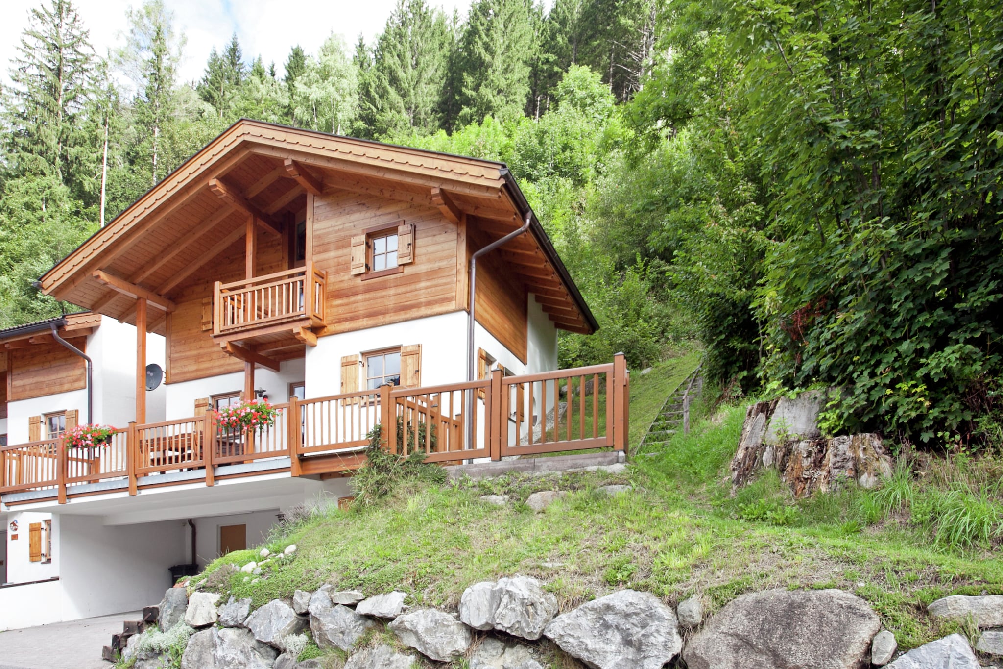 This lovely chalet is in Königsleiten. It is ideal for a small group and can accommodate 12 guests. This chalet has 5 bedrooms and a private swimming pool for you to relax and get rejuvenated.
The chalet is only 200 m away from the ski bus. The nearest restaurants are 100 m away from the stay if you plan to dine out sometime. Stock up your essentials from the local supermarket only 500 m away.
The terrace is accessible if you wish to spend some outdoor time with your close ones. Stove and central heating are provided in the property for your comfort. Parking is provided for your convenience. This child-friendly chalet offers high chair and childrens bed for the little ones.
You can check-in from 4-6 PM and check-out from 9-10 AM.
