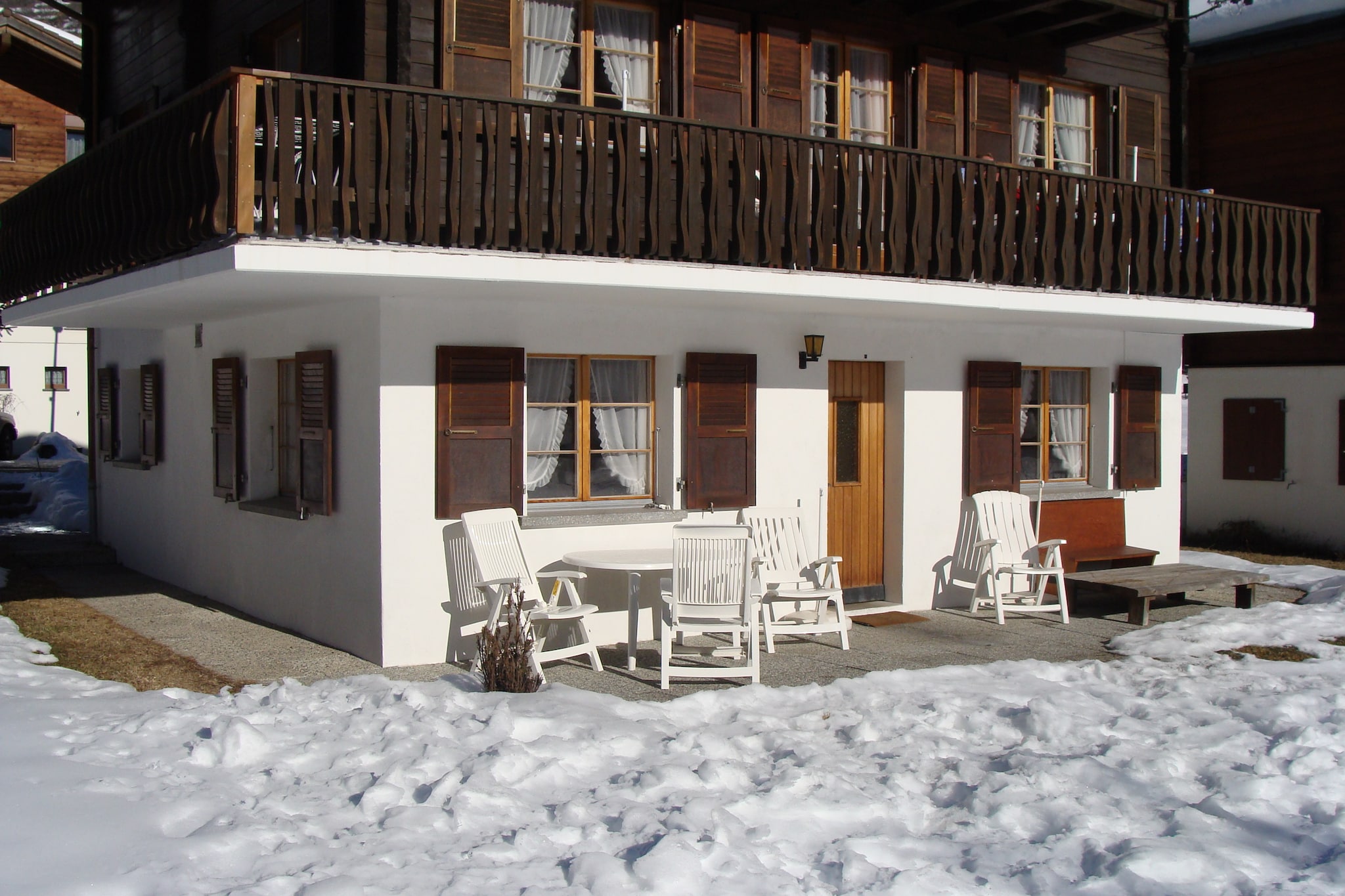 This pet-friendly apartment in Fieschertal comes with an electric heating and a private terrace to relax with a cool refreshing drink. It has 2 bedrooms to host a family or group of 4 near the forests.
The region enjoys an altitude of 1100 m. The lovely woods at 100 m is ideal to go for long walks. There is a lake at 1 km for swim during hot days. All facilities are within reach. Town center, supermarket, and restaurants are at a walkable distance of 1 km.
The apartment is on flat ground and parking is possible right in front. Enjoy the cozy heating and spend the evenings in the living room with movies and music. There is a terrace and furnished garden with a stunning view of the Swiss Alps. 1 pet is allowed to stay. You can keep essentials in the storage. Parking and free WiFi are provided.
The public transport is at 100 m.