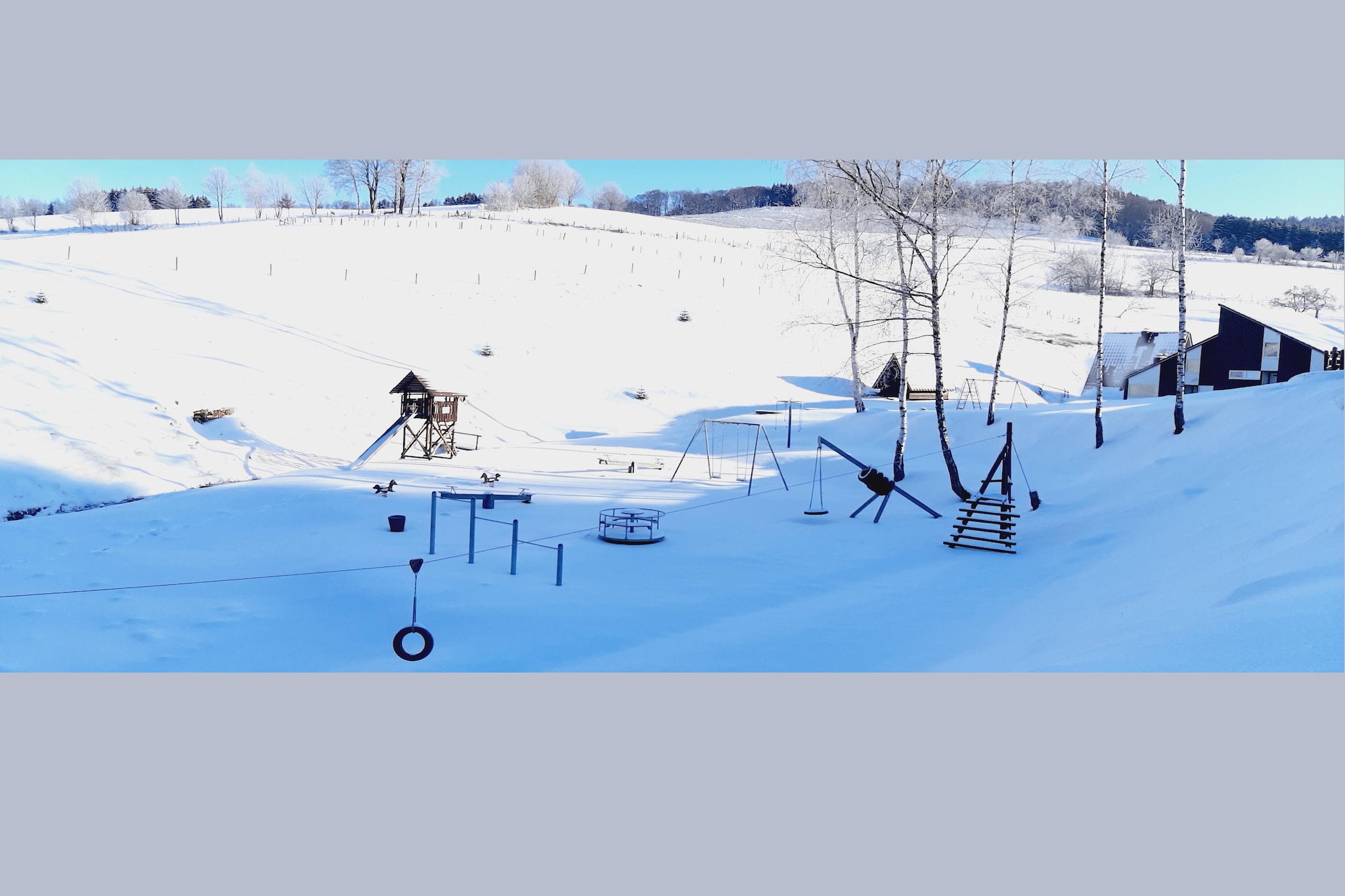 Dachsbau-Tuin winter