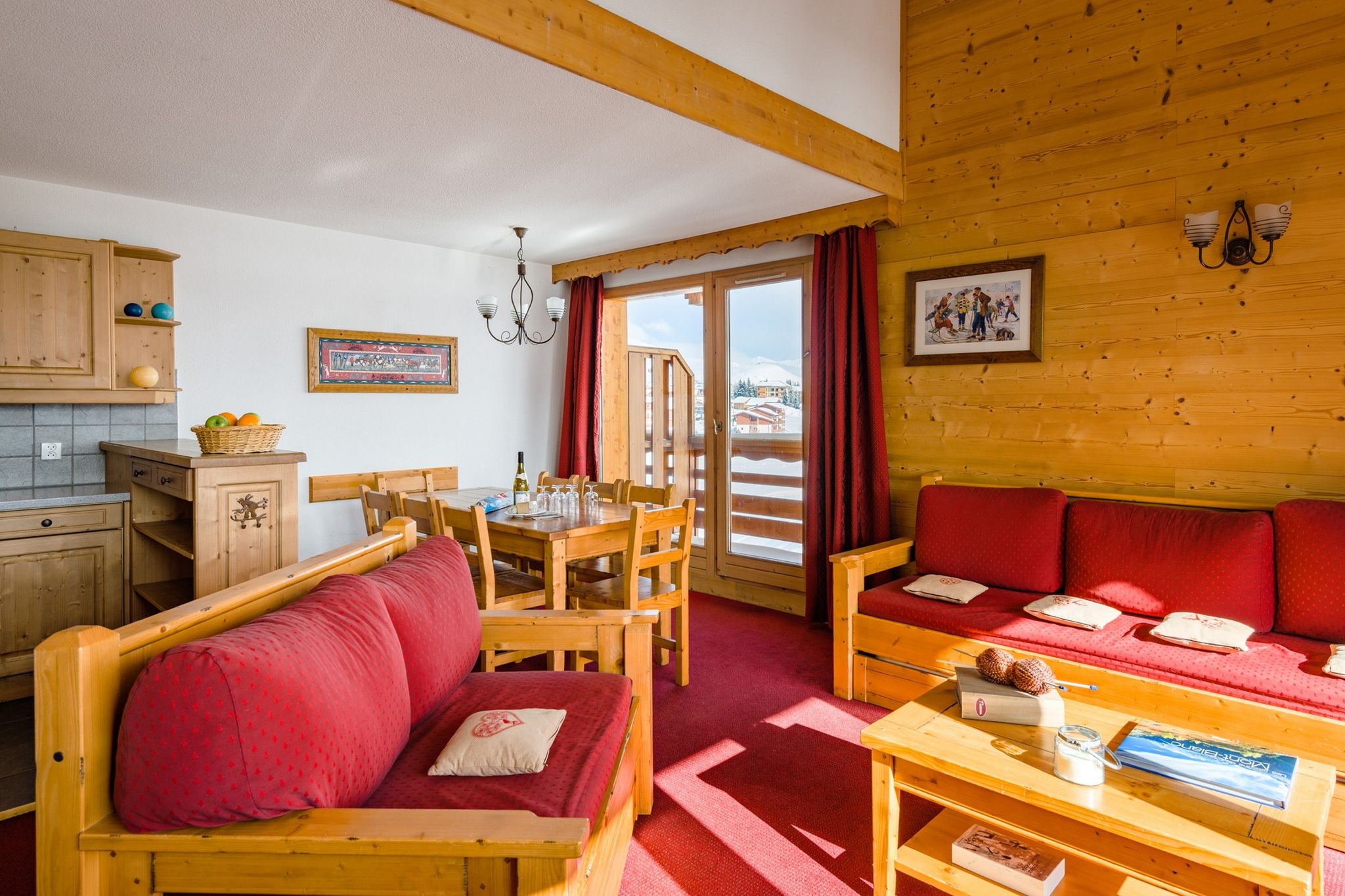 Spacious apartment 500 m. from the slopes of Les Sybelles