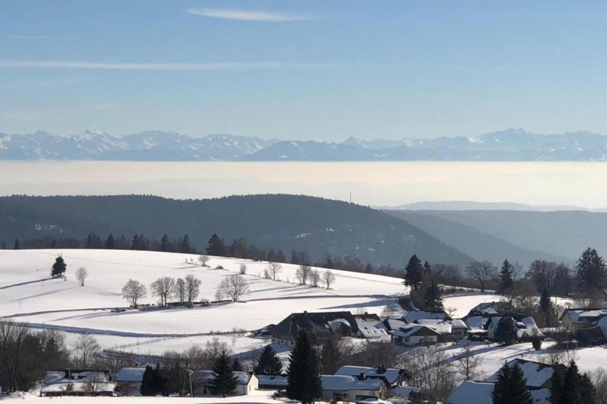 Schwarzwaldhaus Pferdeklause-Gebied winter 20km