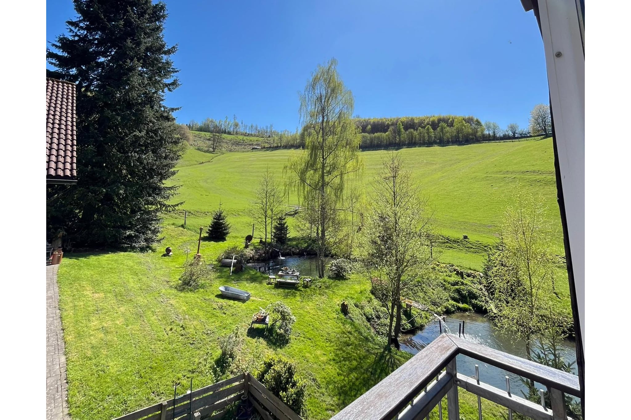 Am Damwildgehege - Uitzicht zomer
