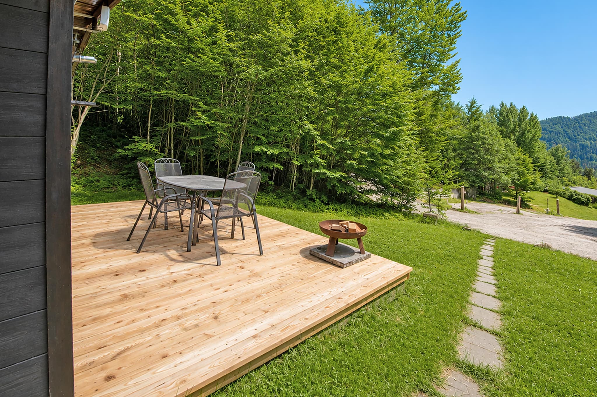 Chalet Catharina im Brixental - Uitzicht zomer