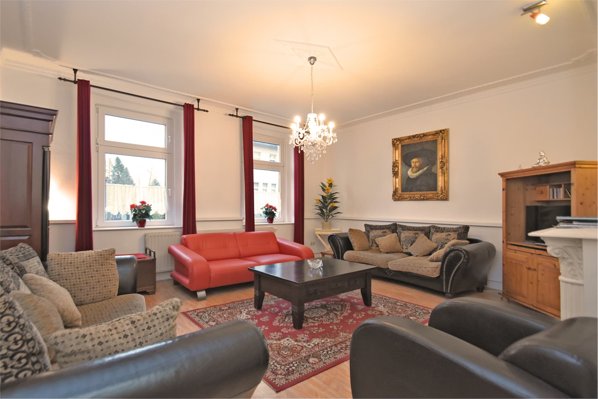 Spread across two levels, this spacious holiday home is ideal for large families or travel groups. The ground floor welcomes guests with a cozy living room featuring satellite TV, decorative fireplace, and DVD player. The kitchen is built for group dining, offering dual stoves (ceramic and induction), grill-oven, dishwasher, microwave, and fridge-freezerâ€”plus two dining tables and seating for up to 18 guests. Bedrooms range from single beds and bunk beds to cots for little ones, with thoughtful extras like a playroom and walk-through sleeping areas enhancing family-friendly comfort.

Upstairs, the home continues its generous layout with three more bedrooms and wellness-inspired bathrooms. Guests can enjoy a relaxing soak in the tub, refresh in the massage shower, or unwind in the infrared sauna. Central heating ensures comfort across seasons, and amenities like childrenâ€™s beds, high chairs, a playpen, and washing machine add practical convenience. The house also features a second sitting area and multiple toilets to support group stays.

Outside, the fenced garden invites play and leisure with a trampoline, table tennis, table football, garden furniture, and BBQ. Located just 100 m from tennis courts and dining, and within easy reach of lakes (8 km), skiing (18 km), and public transport, itâ€™s perfect for wellness weekends, multigenerational holidays, or festive getaways.