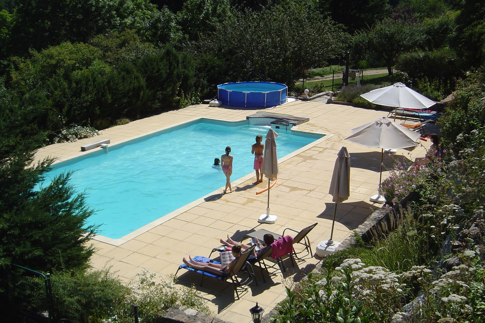 Former coach house in castle with park, large swimming pool in North Ardèche