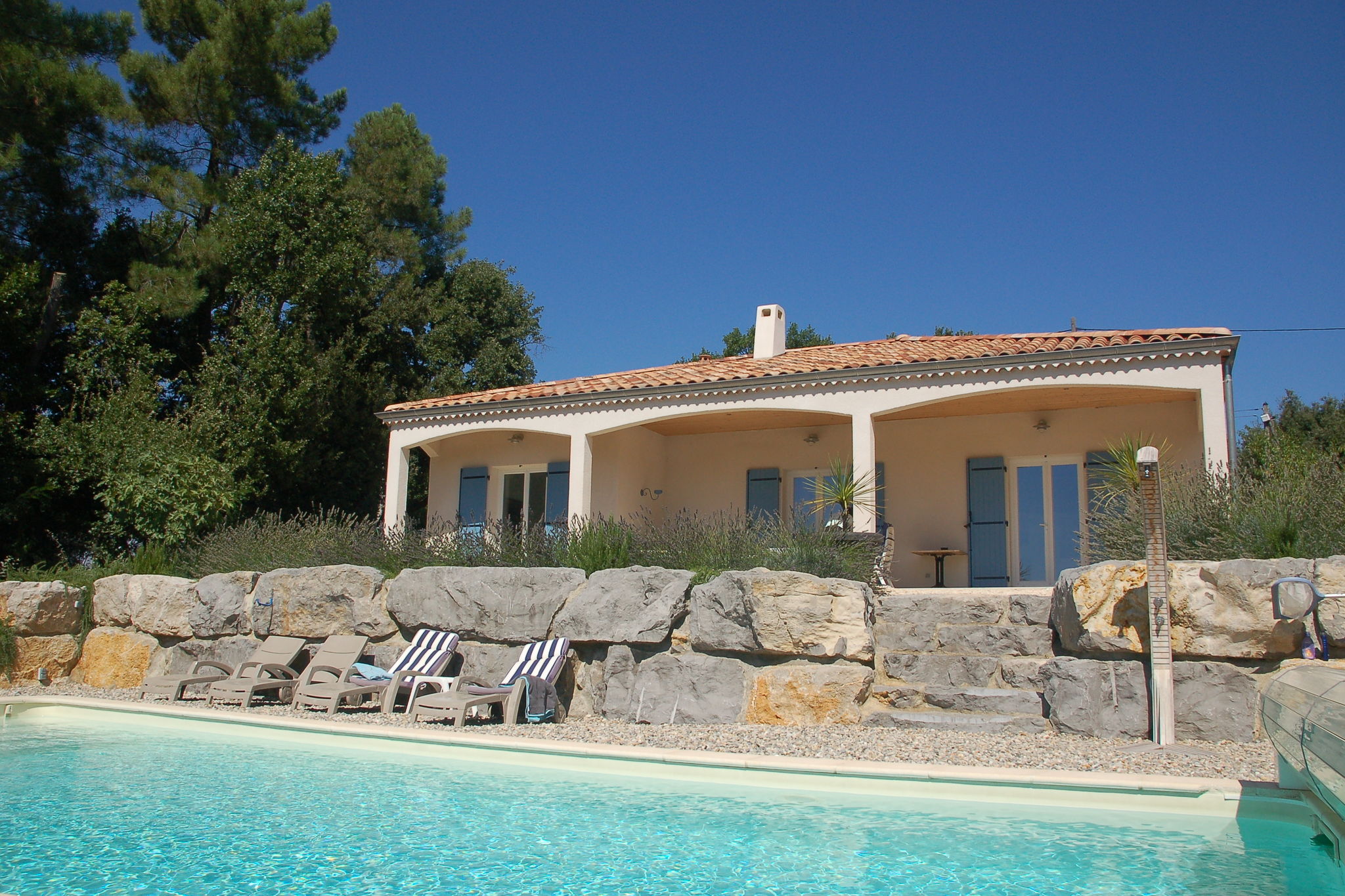 Single storey villa with private pool in Mediterranean Ardèche