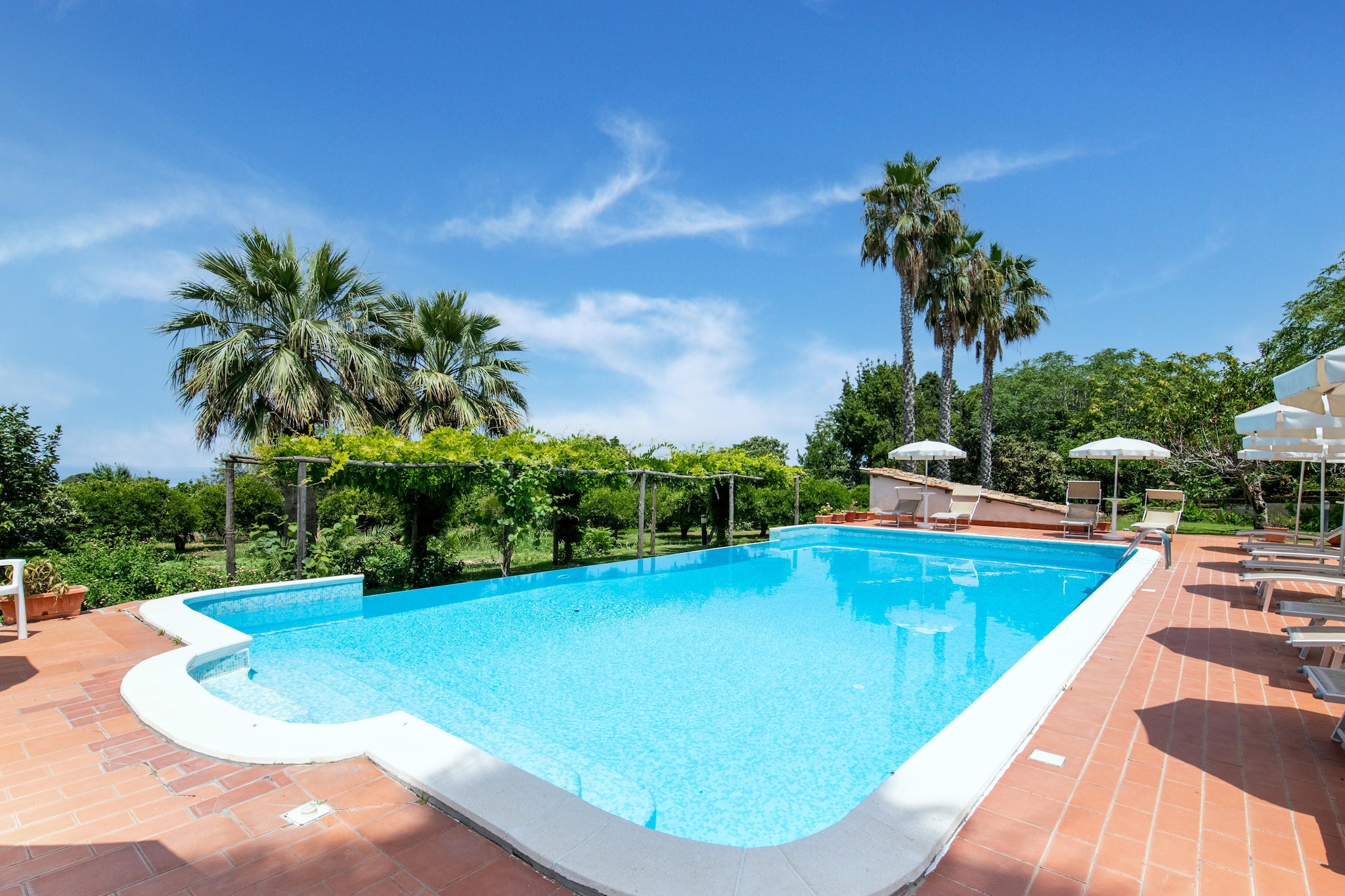 Located in Capo Vaticano, this 2-bedroom holiday home offers offers stunning sea and landscape views so that you make the most of your holiday here. It accommodates 4 guests. A shared swimming pool is there to refresh you at home and a tennis court is also available for the sport lovers.

The restaurants are just 100 m away. Nearest town centre is 1 km away and the sea beach is also at 1 km, if you want to enjoy the beach walks. 

The airy and spacious living room with TV is the perfect spot to lounge on. You can strike a few balls in the tennis court or create dishes in the well-equipped open kitchen. Parking is on-site. 1 pet can be brought here free of charge.
