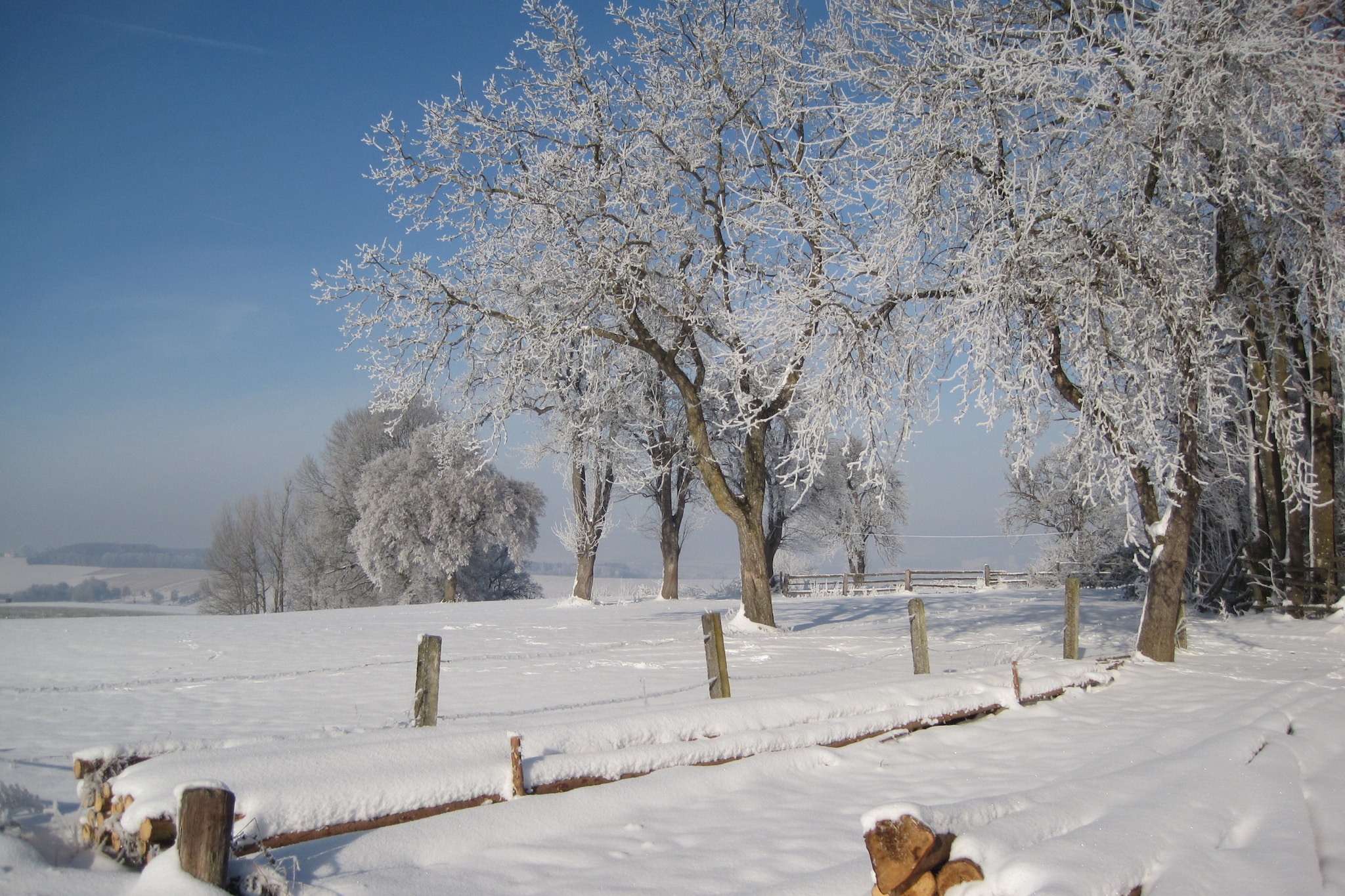 Am Ferienhof-Gebied winter 1km