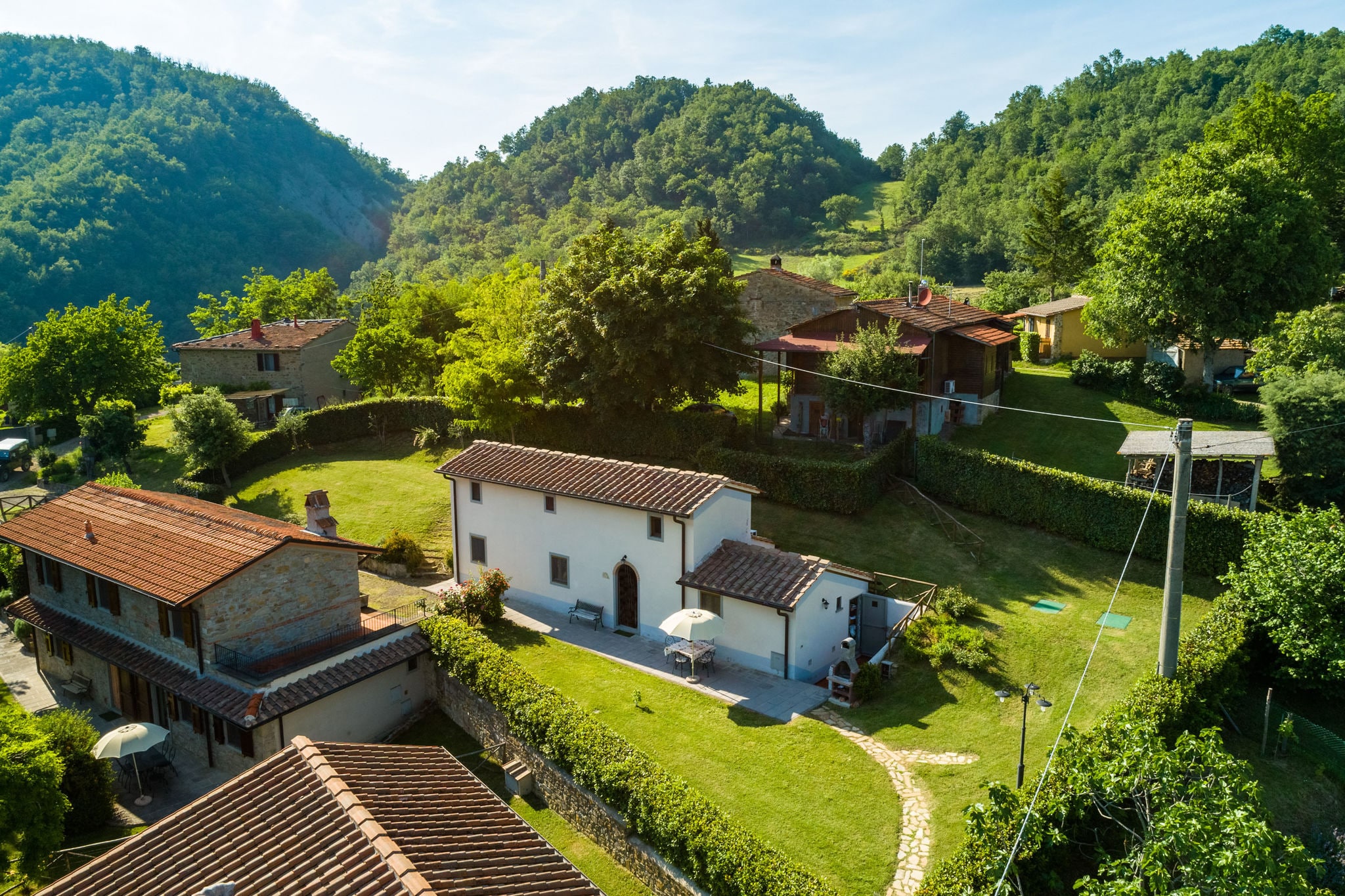 These pleasant, detached cottages are north of Florence.