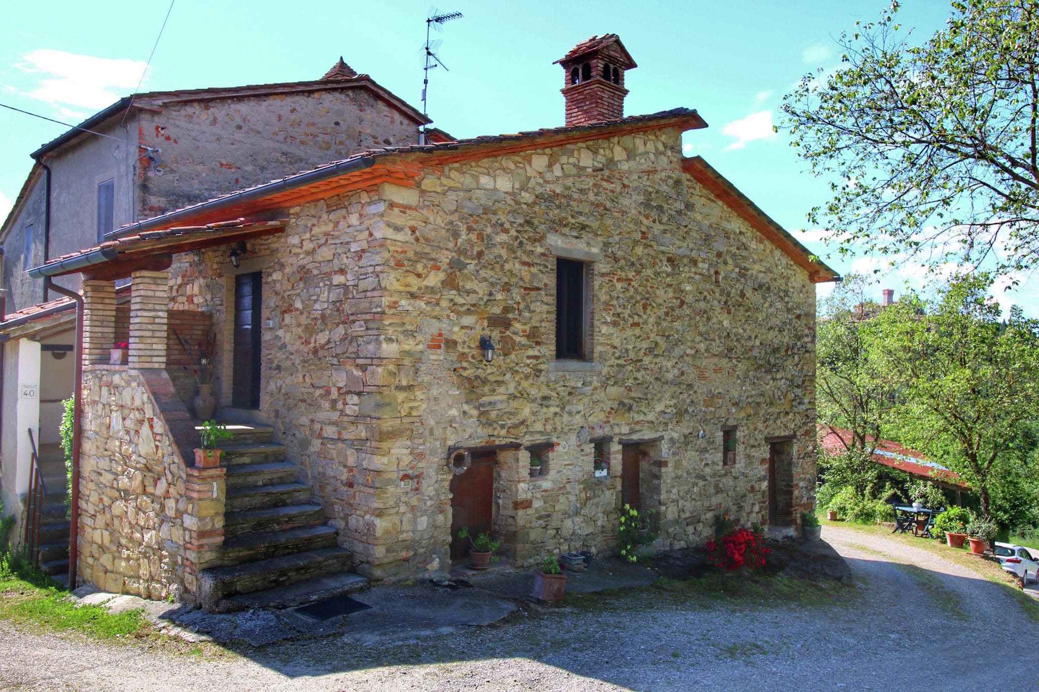 Rustikales Cottage in Monte Santa Maria Tiberina, Terrasse