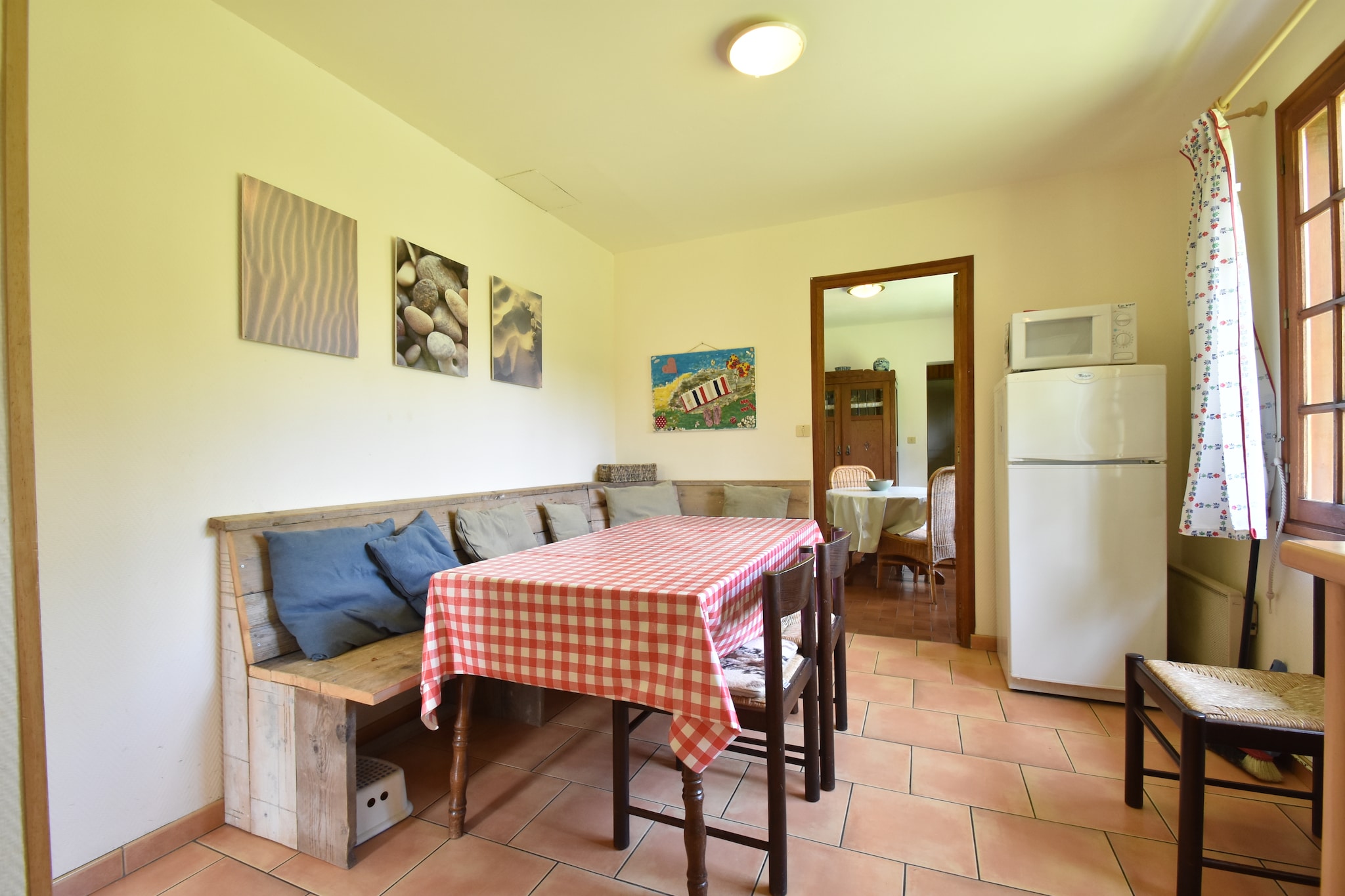 This spacious semi-bungalow in Saint-Pierre-le-Vieux offers a peaceful escape for up to 8 guests. Built in 1980, its classic design includes 3 bedrooms, 2 bathrooms, and a cozy sitting area with a fireplace and satellite TVâ€”perfect for relaxing on cooler days. Ideal for families or couples traveling together, the home blends comfort with simplicity.

Nestled in a quiet valley on the edge of an authentic French village, the property is surrounded by nature. A castle and numerous hiking trails are just a short walk away, while a play forest lies only 300 meters from the doorstep. The large garden and south-facing terrace provide ample sunshine, and children will love the trampoline and table tennis setup.

The home is designed for tranquility and is not rented to youth groups. With its serene setting, family-friendly features, and proximity to outdoor activities, this holiday spot offers a charming base for exploring Normandyâ€™s countryside and enjoying quality time together.

A utilities & service fee of EUR 90,00 will be required closer to your checkin date. You will receive a separate communication with the payment link. The utilities & service fee ensures a smooth stay and covers any additional services such as cleaning, service charges, consumption, damages or any additional charges incurred during the stay.