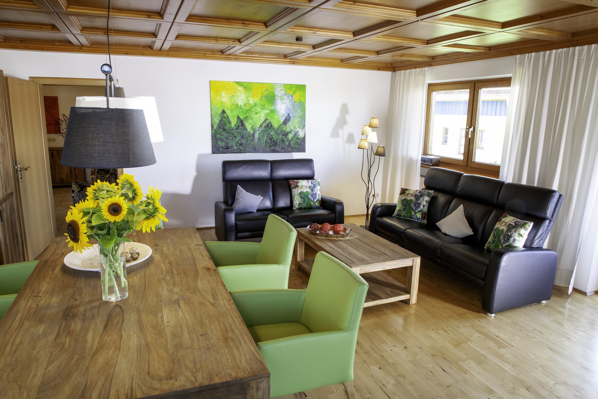 This charming first-floor apartment in Ruhmannsfelden offers a relaxing stay for couples or small families. With two bedrooms, a spacious living/dining room, and a fully equipped kitchen featuring ceramic stove, oven, and dishwasher, it’s designed for comfort and convenience. The bathroom includes both a bathtub and shower, and guests can unwind in the infrared sauna or enjoy fresh air on the private balcony and terrace.

The property features a shared heated indoor pool (open April to October), a garden with furniture and charcoal barbecue, and private parking. A high chair and storage space add practicality, while satellite TV and modern furnishings create a cozy atmosphere. Whether you're preparing meals together or lounging by the pool, this apartment blends warmth with functionality.

Nearby, explore the scenic Hirschenstein summit with its lookout tower, hike the forested trails of Predigtstuhl, or visit the ruins of Burg Altnußberg. For dining, try Pizzeria Bellini for Italian favorites, Taverna Mythos for Greek specialties, or Carola’s Bistro for casual bites.