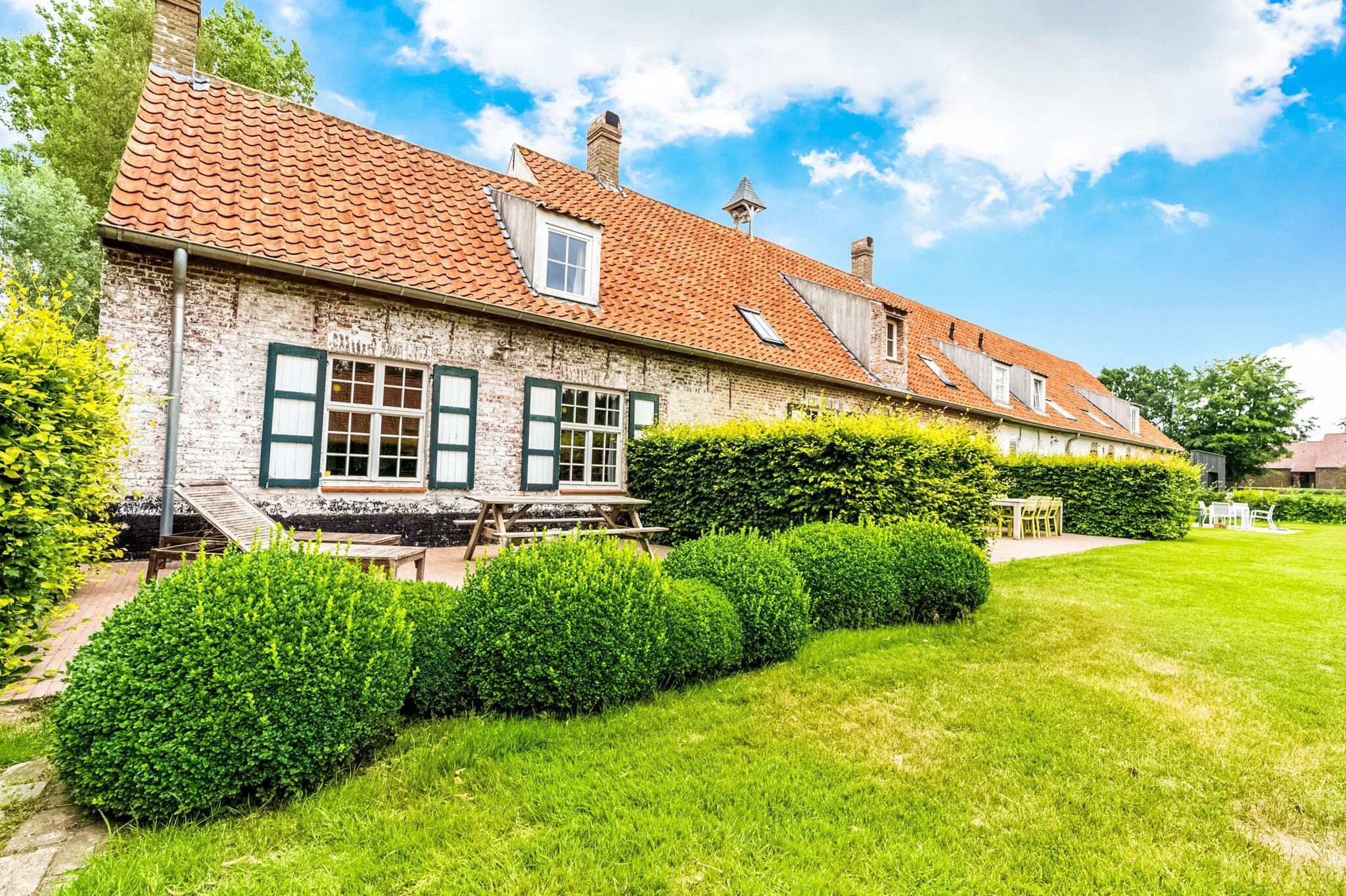 Historic Farmhouse in the middle of polder landscape, Damme
