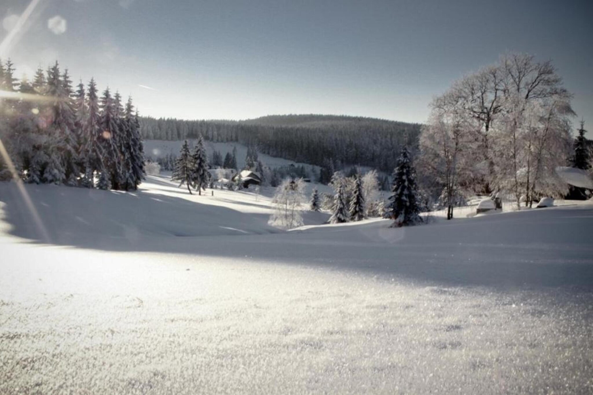 Im Erzgebirge-Gebied winter 20km