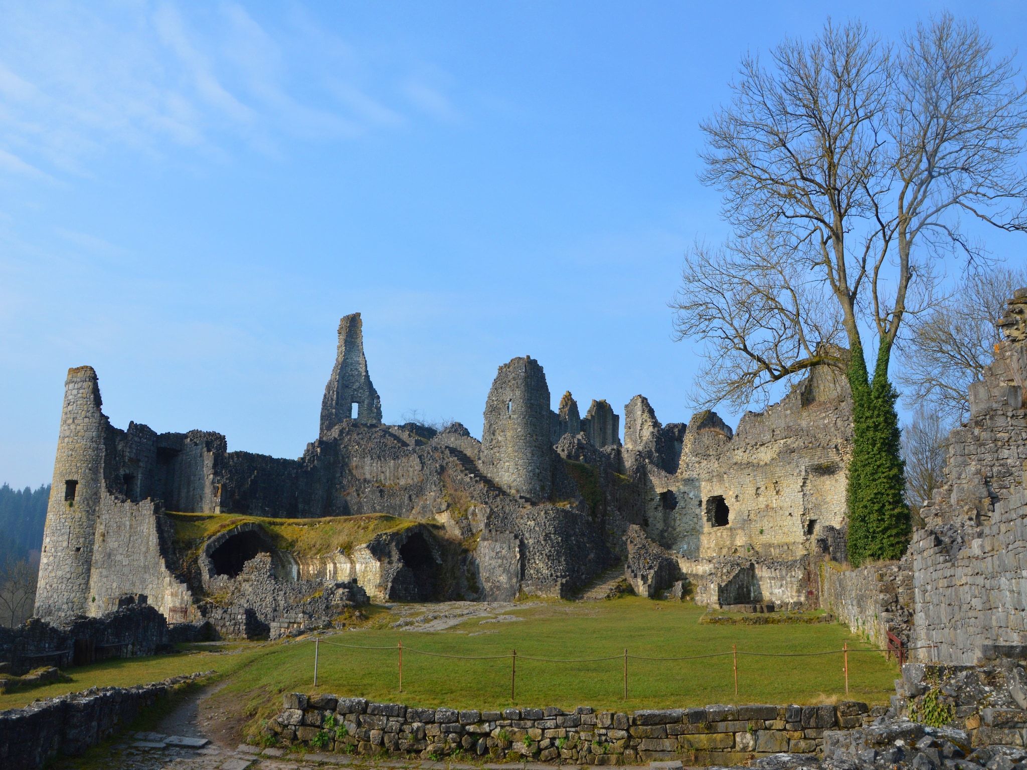   Vue sur le Chateau de Montaigle