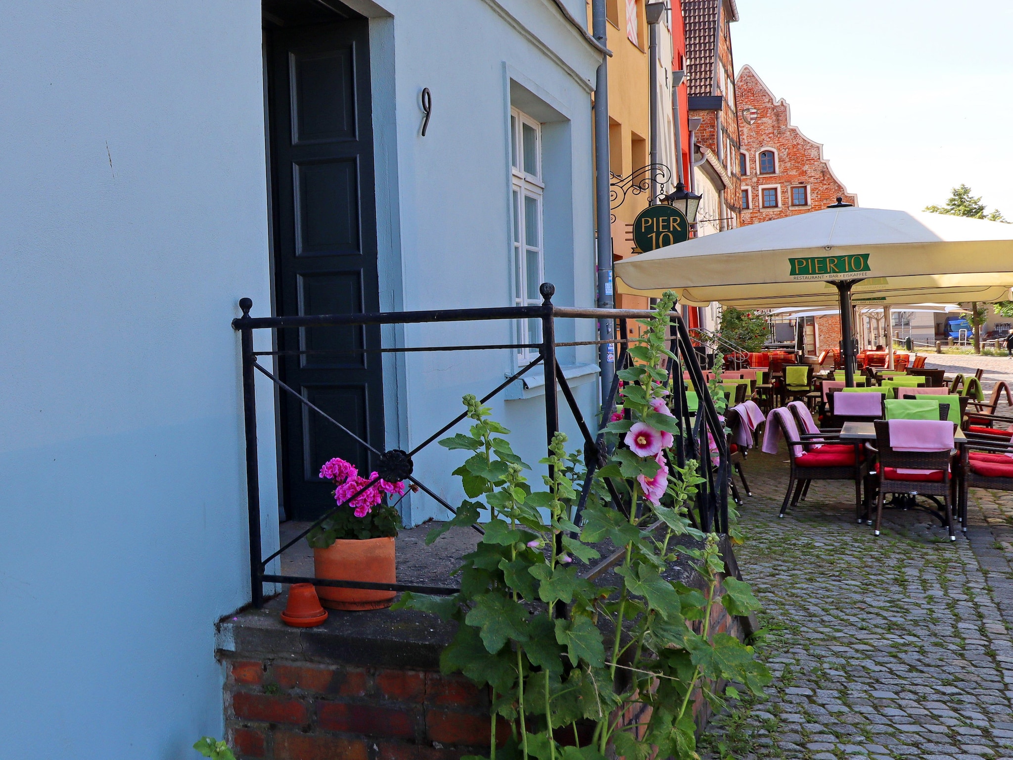 Ferienwohnung Backbord Hansestadt Wismar mit Terrasse