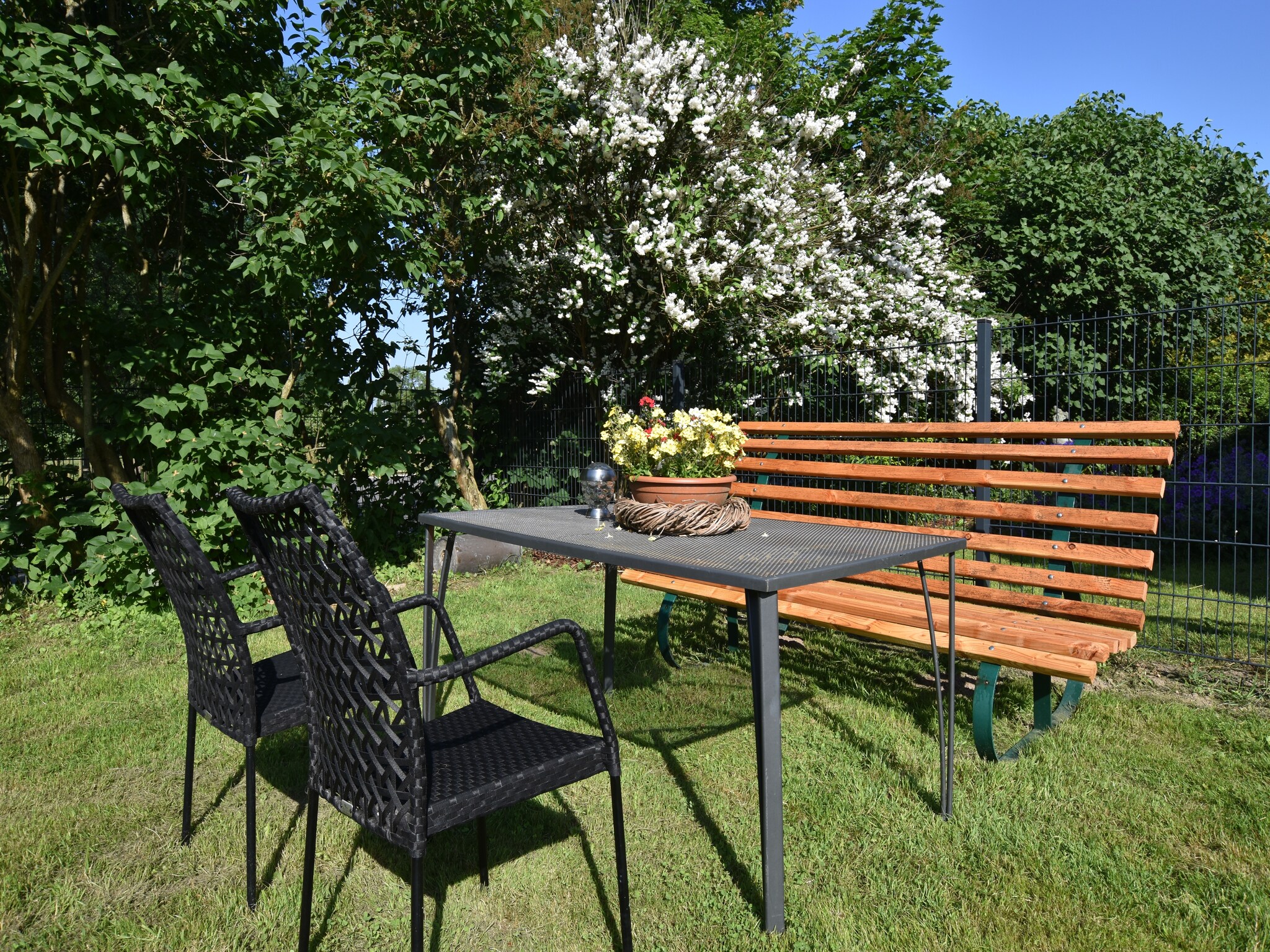 公寓 Romantische Ferienwohnung an der Ostsee mit Garten