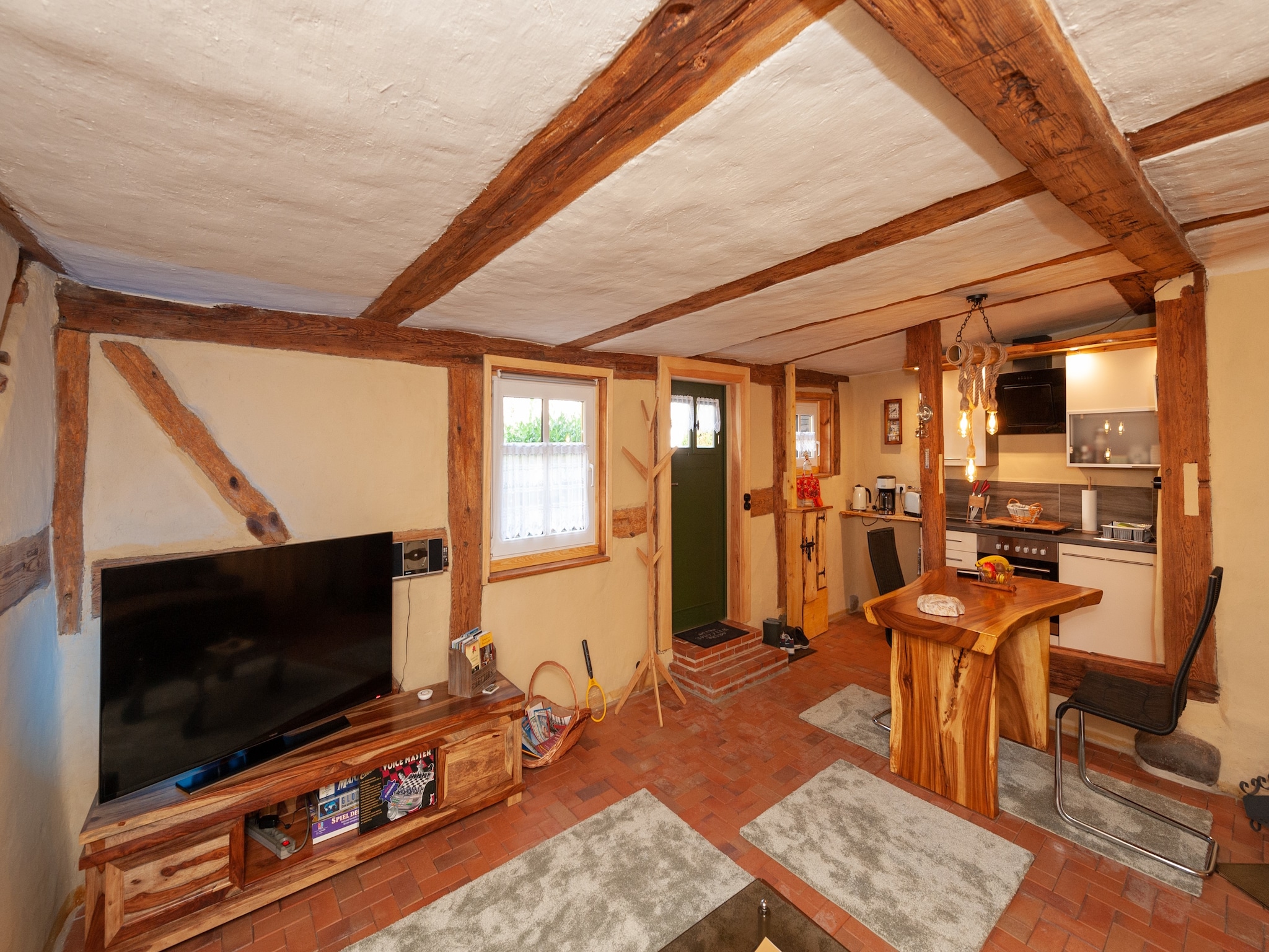   Ferienhaus Ahlbeck am Haff - Schlafen unter Reet /