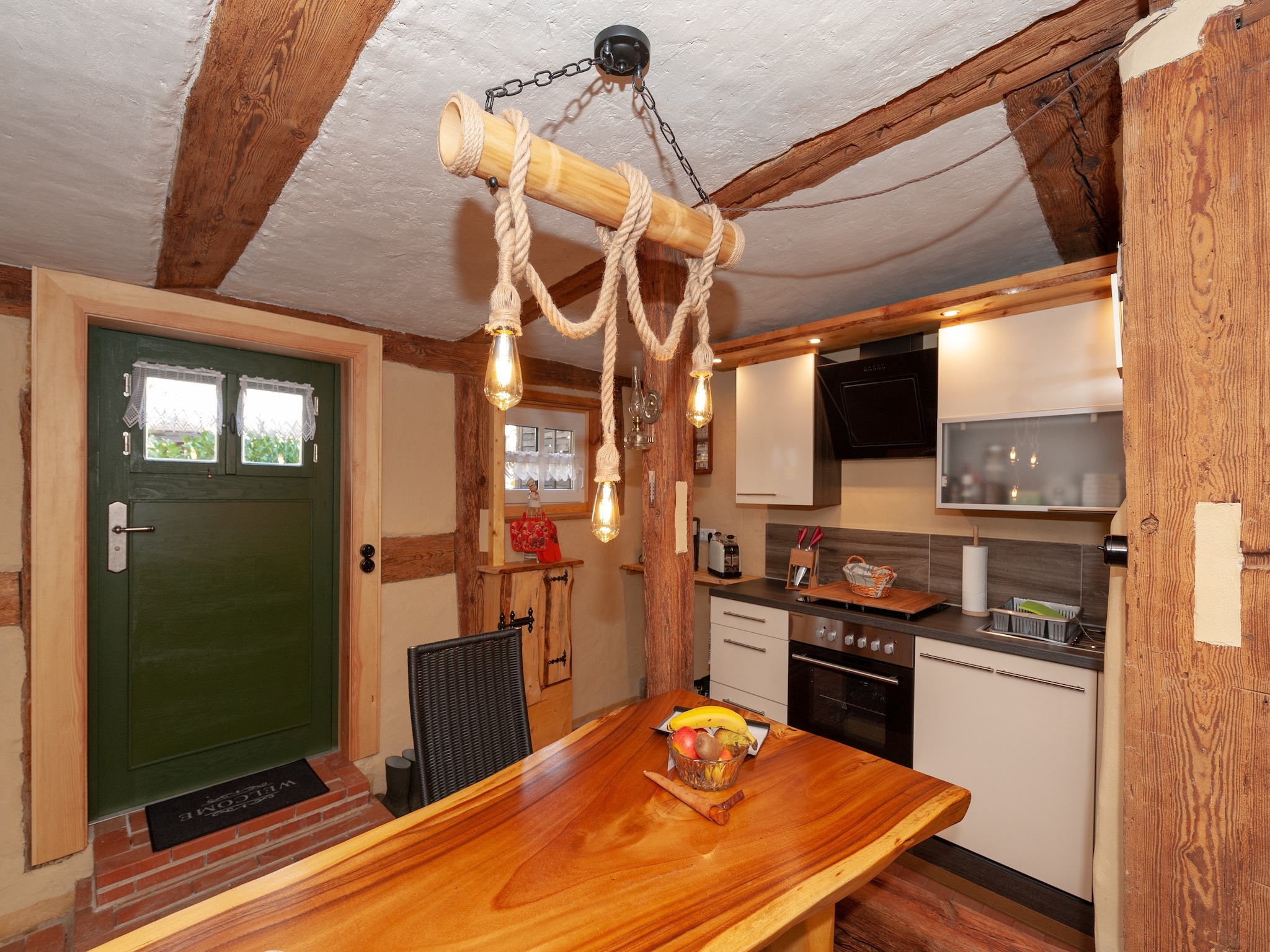   Ferienhaus Ahlbeck am Haff - Schlafen unter Reet /