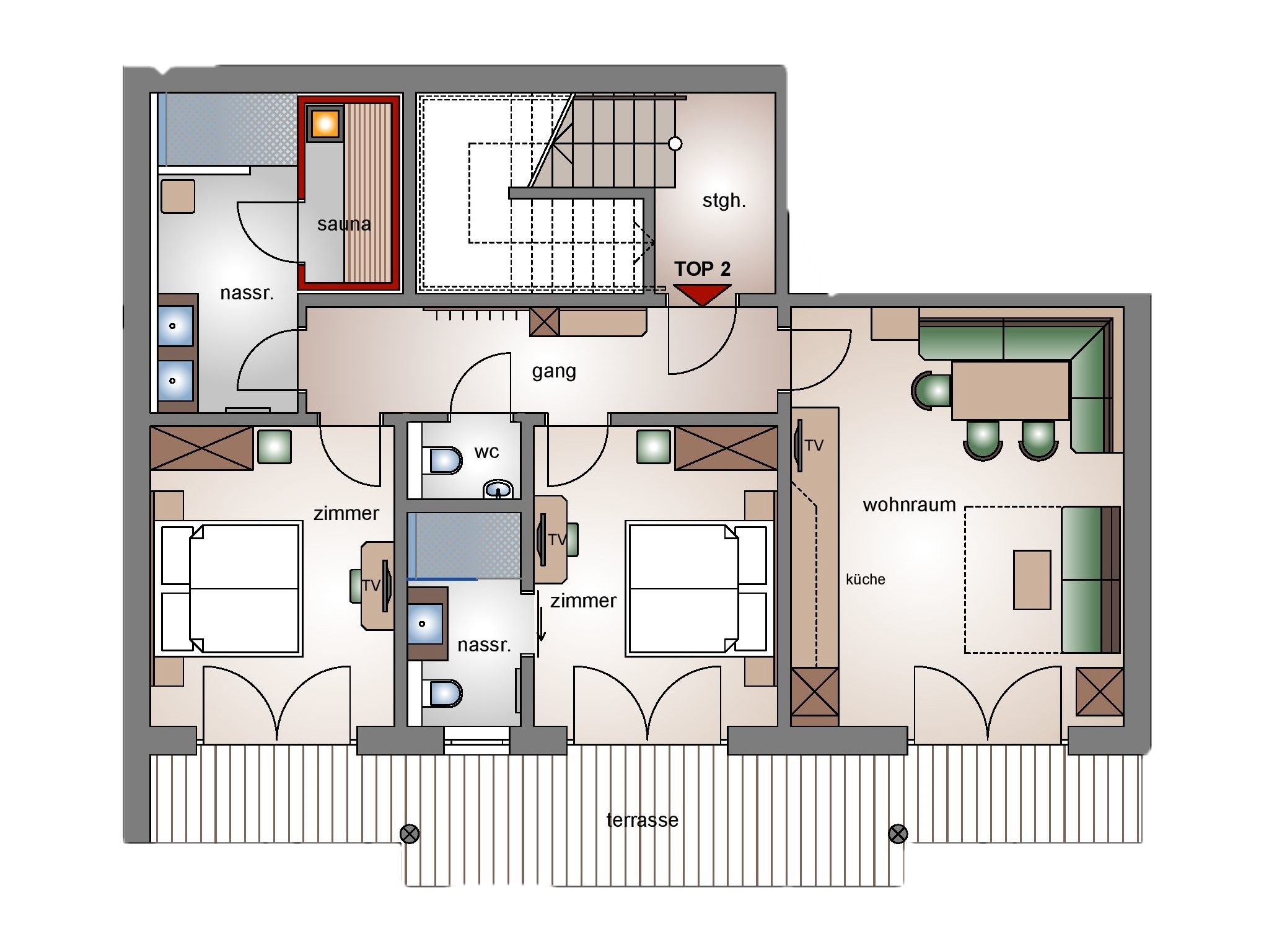 Leilighet Salzach Appartement Wald 2