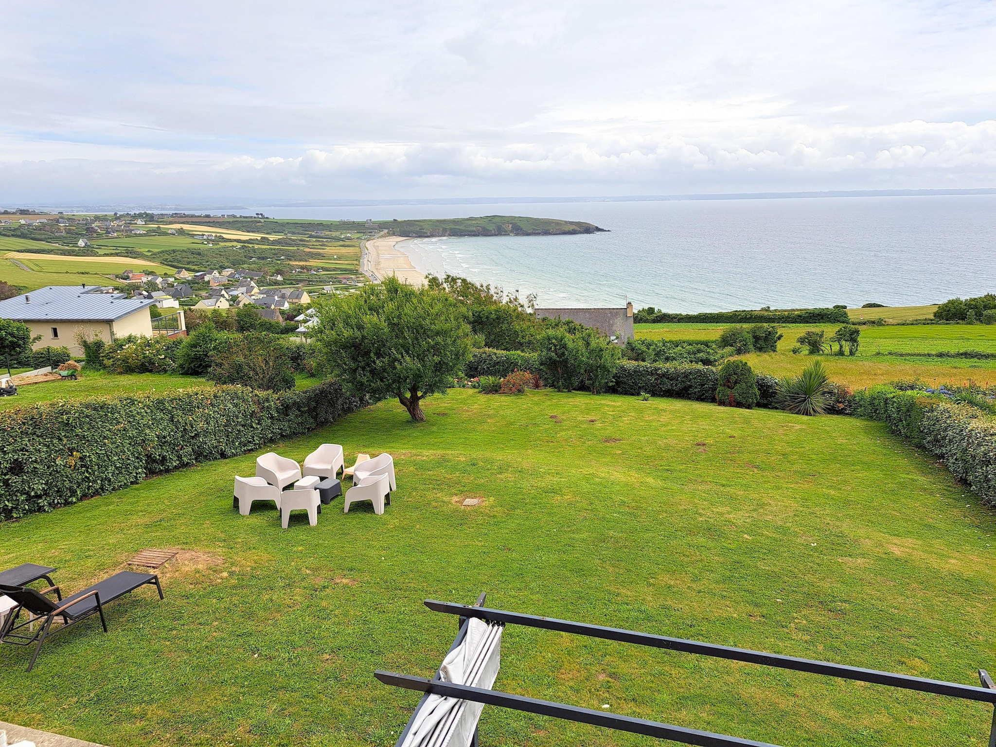   180° Panorama Meerblick Ferienhaus Telgruc-su